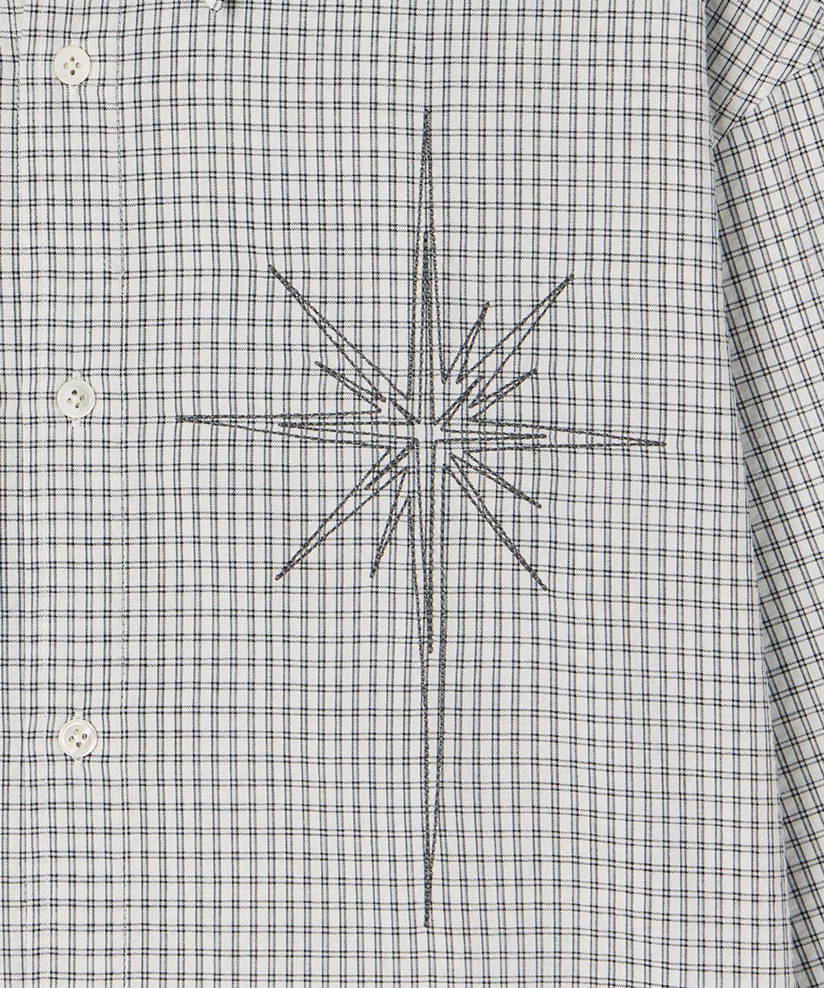 메종미네드(MAISON MINED) METEOR CROP CHECK SHIRT WHITE