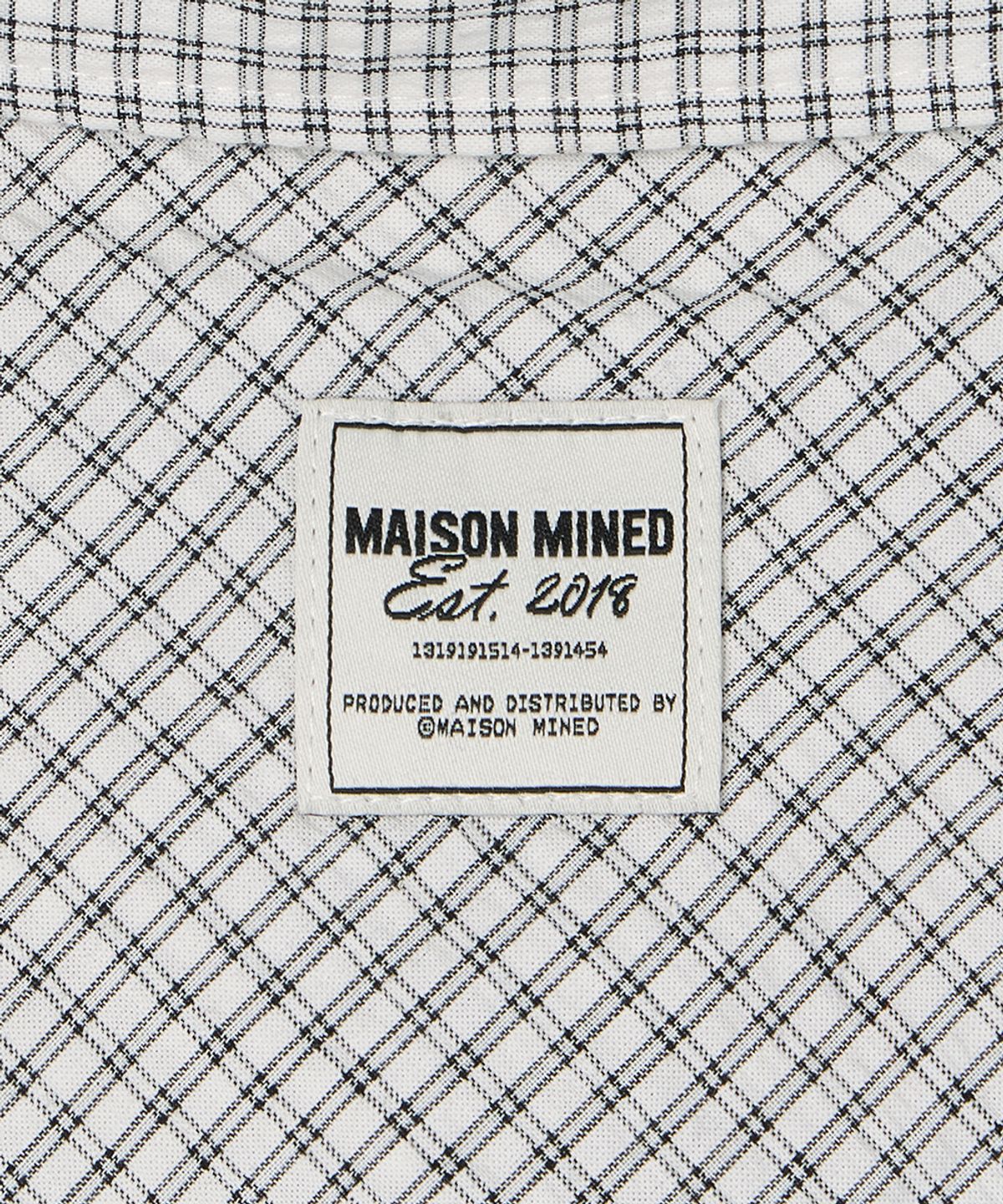 메종미네드(MAISON MINED) METEOR CROP CHECK SHIRT WHITE