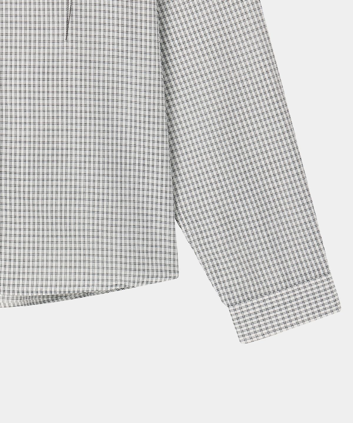 메종미네드(MAISON MINED) METEOR CROP CHECK SHIRT WHITE