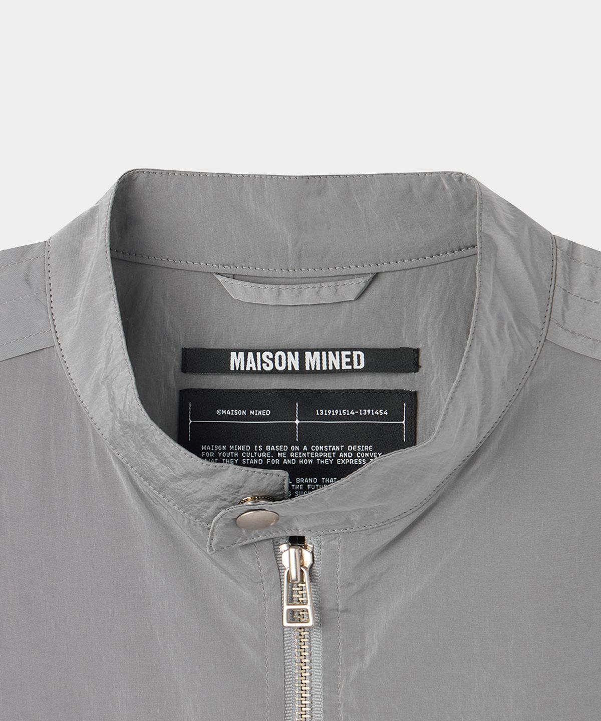 메종미네드(MAISON MINED) LIGHT-WEIGHT RIDER JACKET LIGHT GRAY