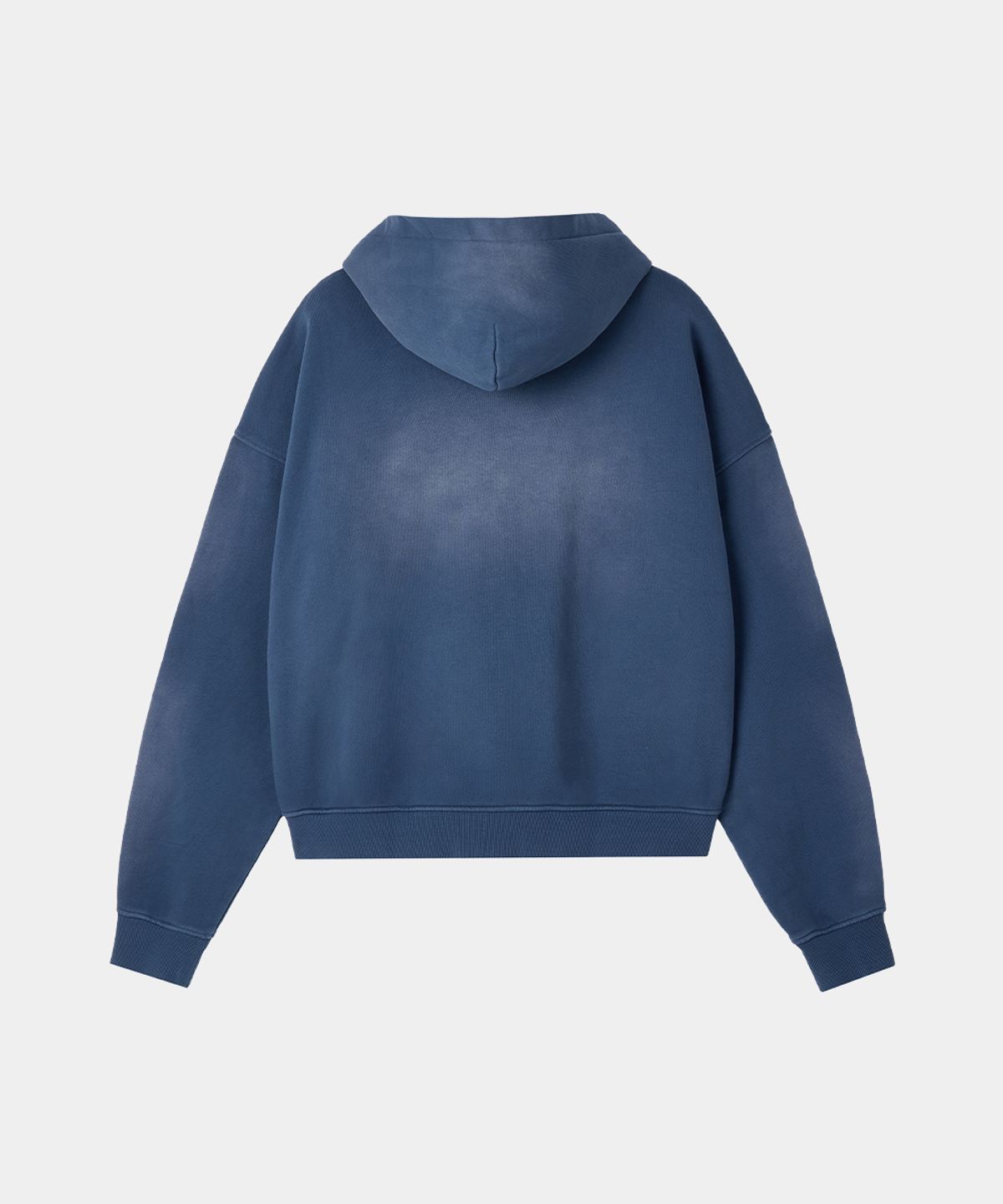 메종미네드(MAISON MINED) WASHED CROP HOOD ZIP-UP NAVY