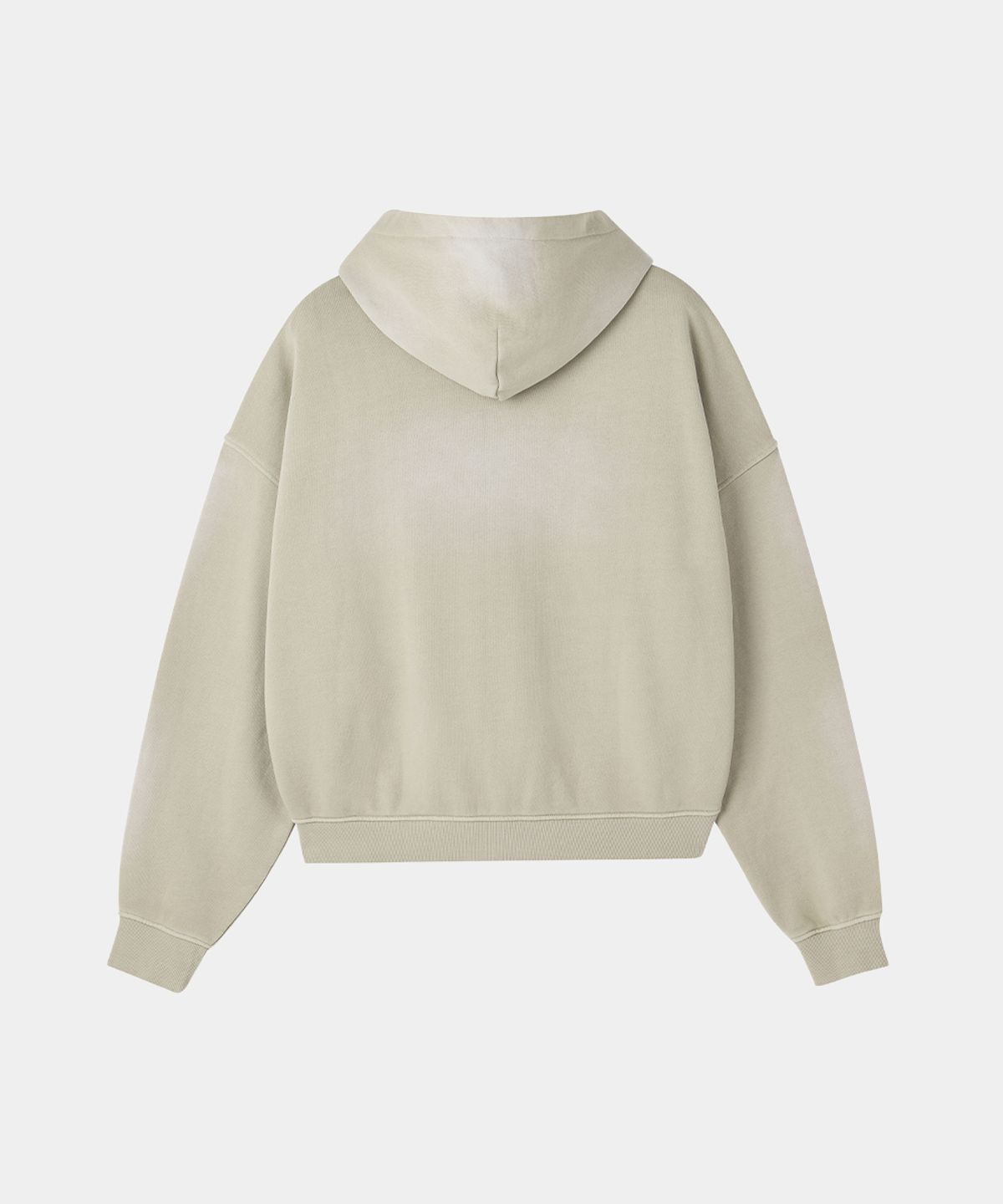 메종미네드(MAISON MINED) WASHED CROP HOOD ZIP-UP BEIGE