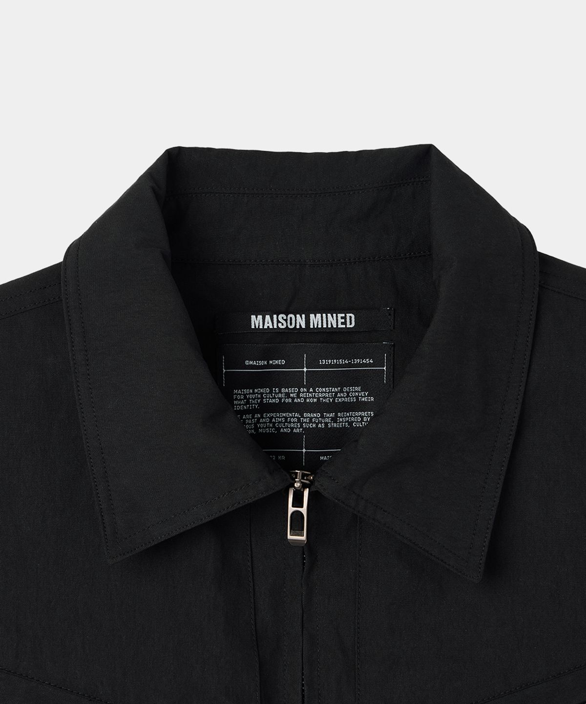 메종미네드(MAISON MINED) OVERLAYED POCKET BLOUSON BLACK