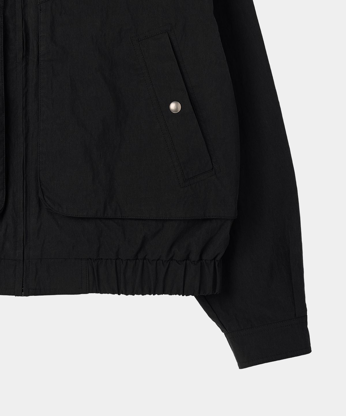 메종미네드(MAISON MINED) OVERLAYED POCKET BLOUSON BLACK