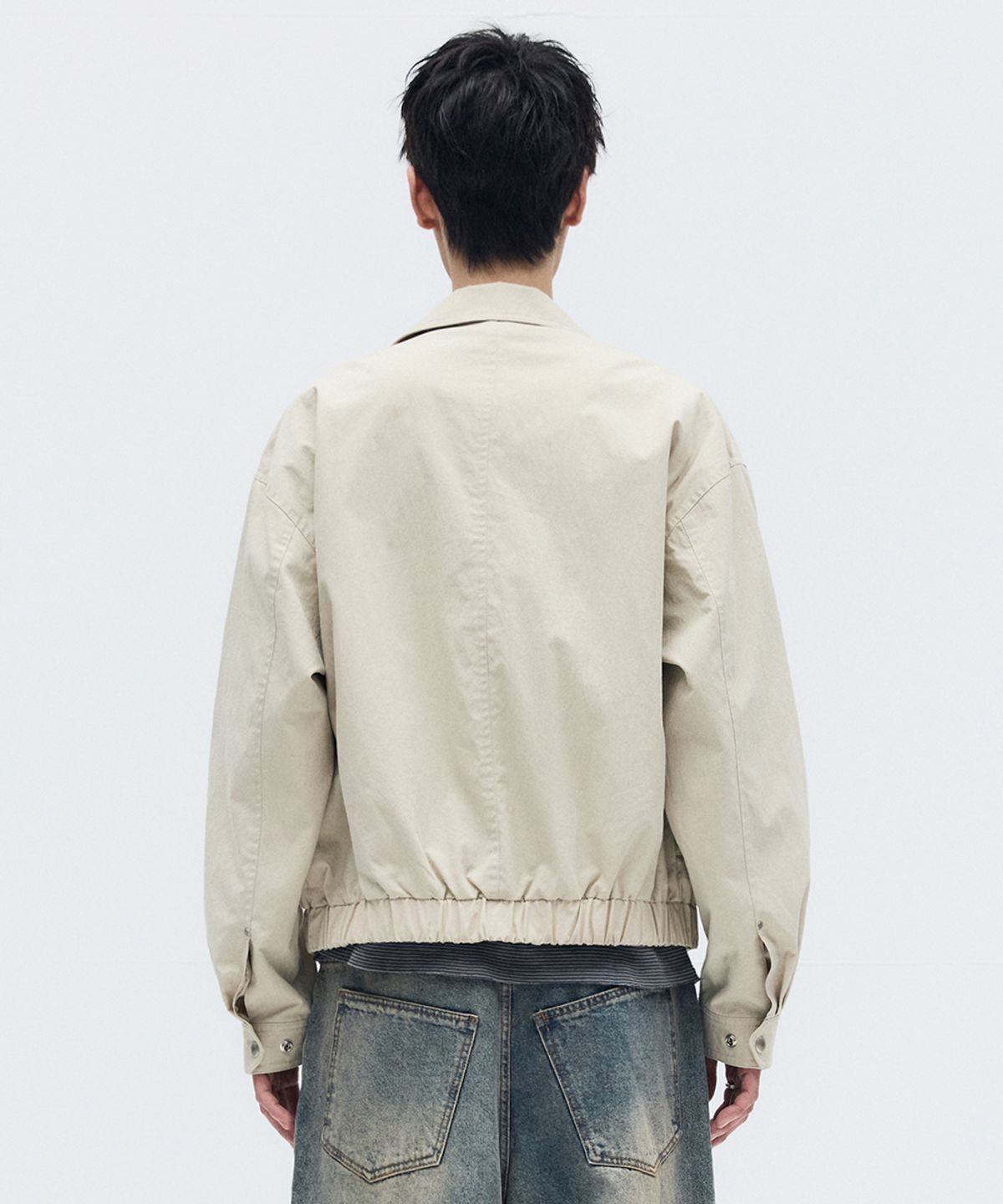 메종미네드(MAISON MINED) OVERLAYED POCKET BLOUSON BEIGE