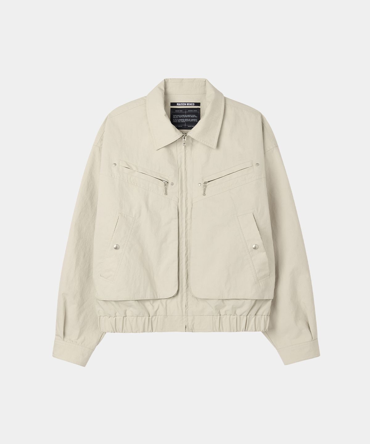 메종미네드(MAISON MINED) OVERLAYED POCKET BLOUSON BEIGE