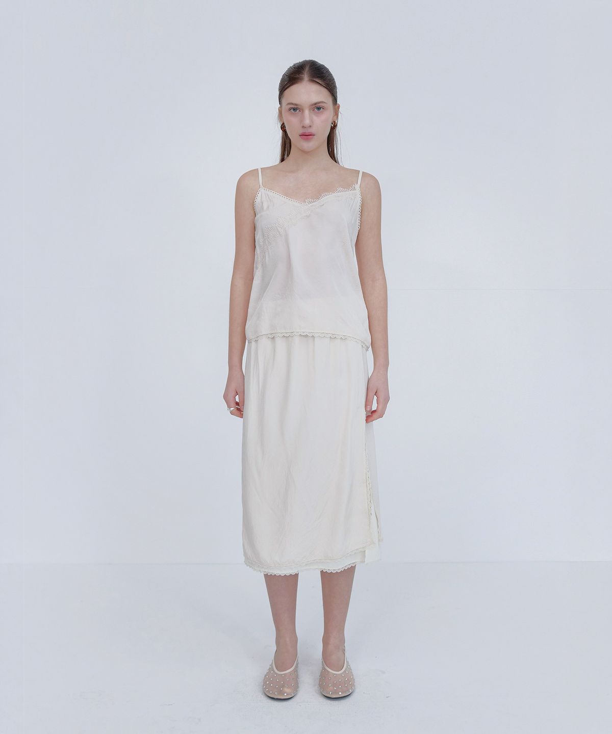 스르비(SELEVER) Lace Slip Cami Top_3 color