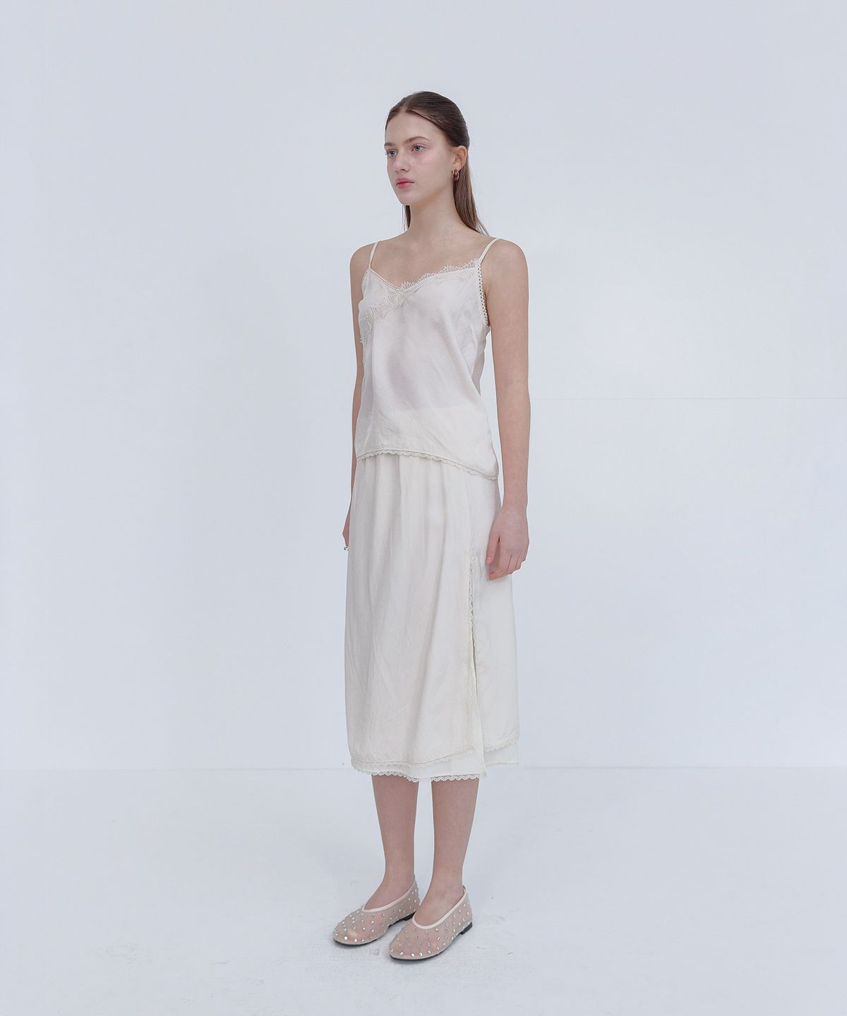 스르비(SELEVER) Lace Slip Cami Top_3 color