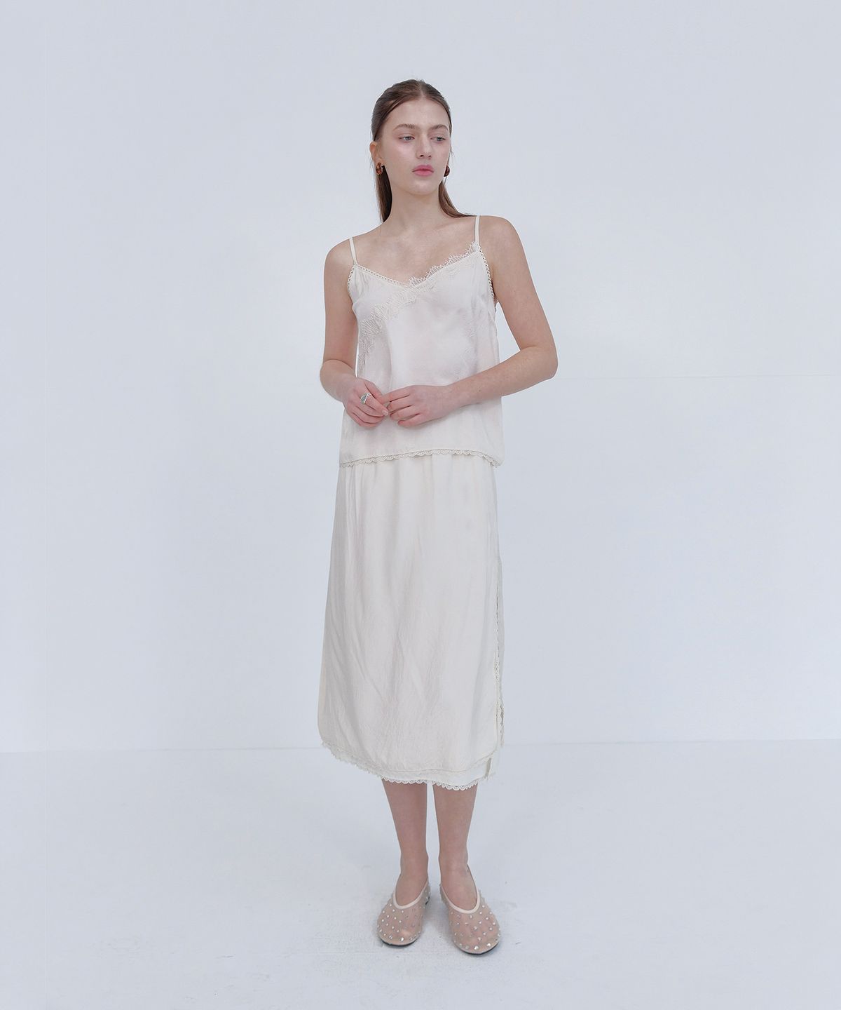 스르비(SELEVER) Lace Slip Cami Top_3 color