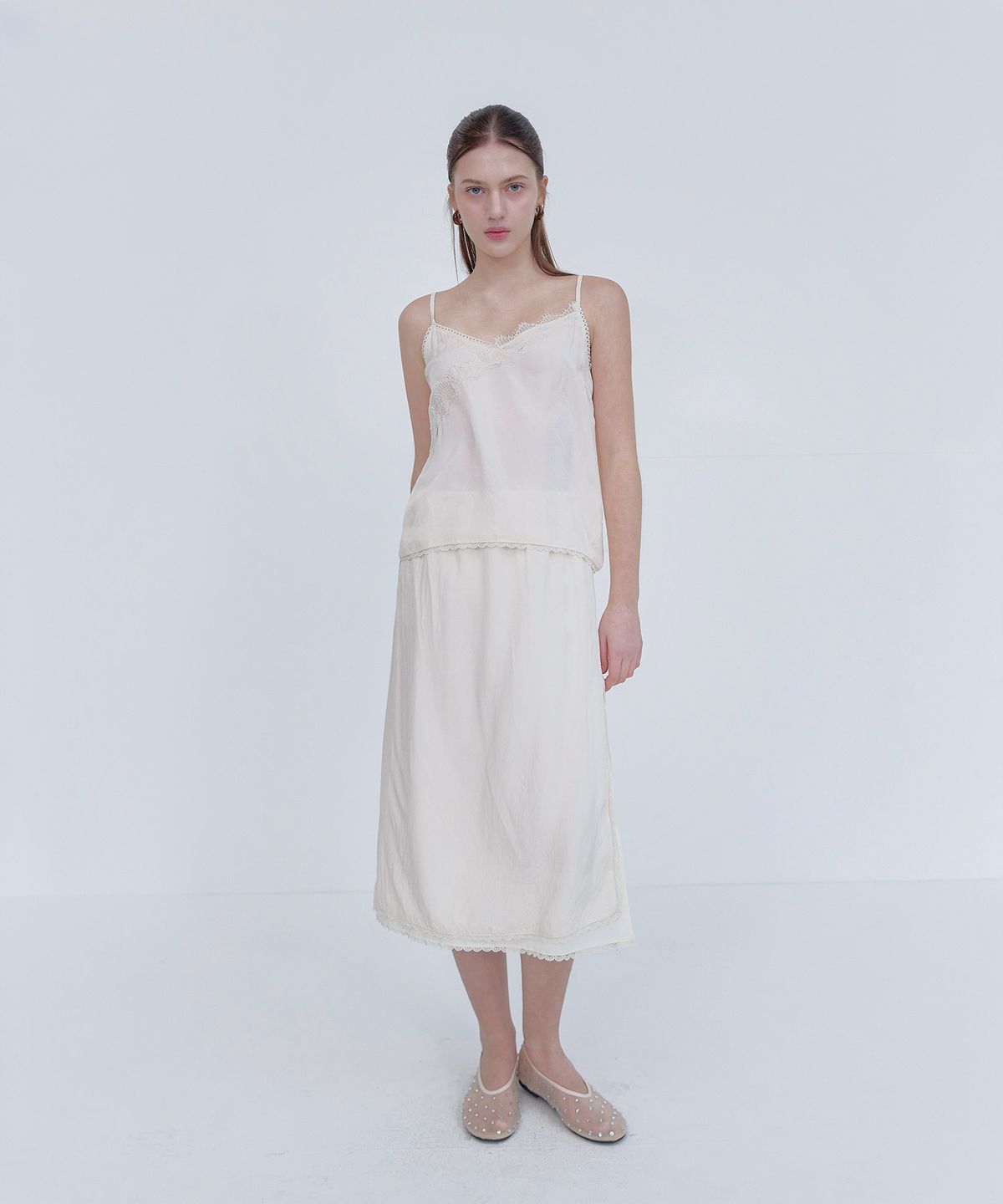 스르비(SELEVER) Lace Slip Cami Top_3 color