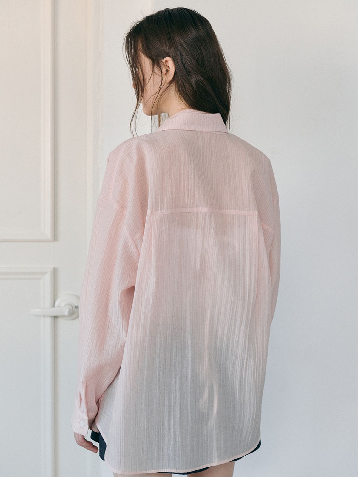 에트몽(ETMON) Side Button Strap Shirt, Pink