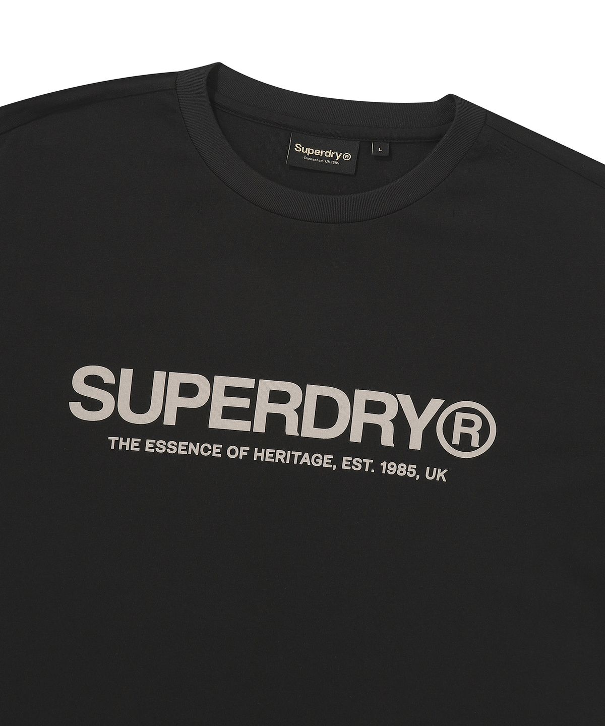 슈퍼드라이(SUPERDRY) 코어 로고 티셔츠 블랙 SDUISCQ65BLK