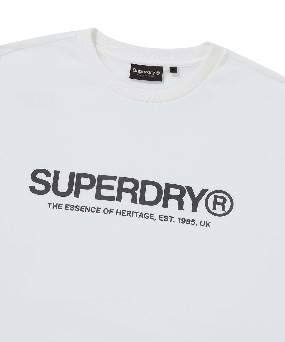 슈퍼드라이(SUPERDRY) 코어 로고 티셔츠 화이트 SDUISCQ65WHT