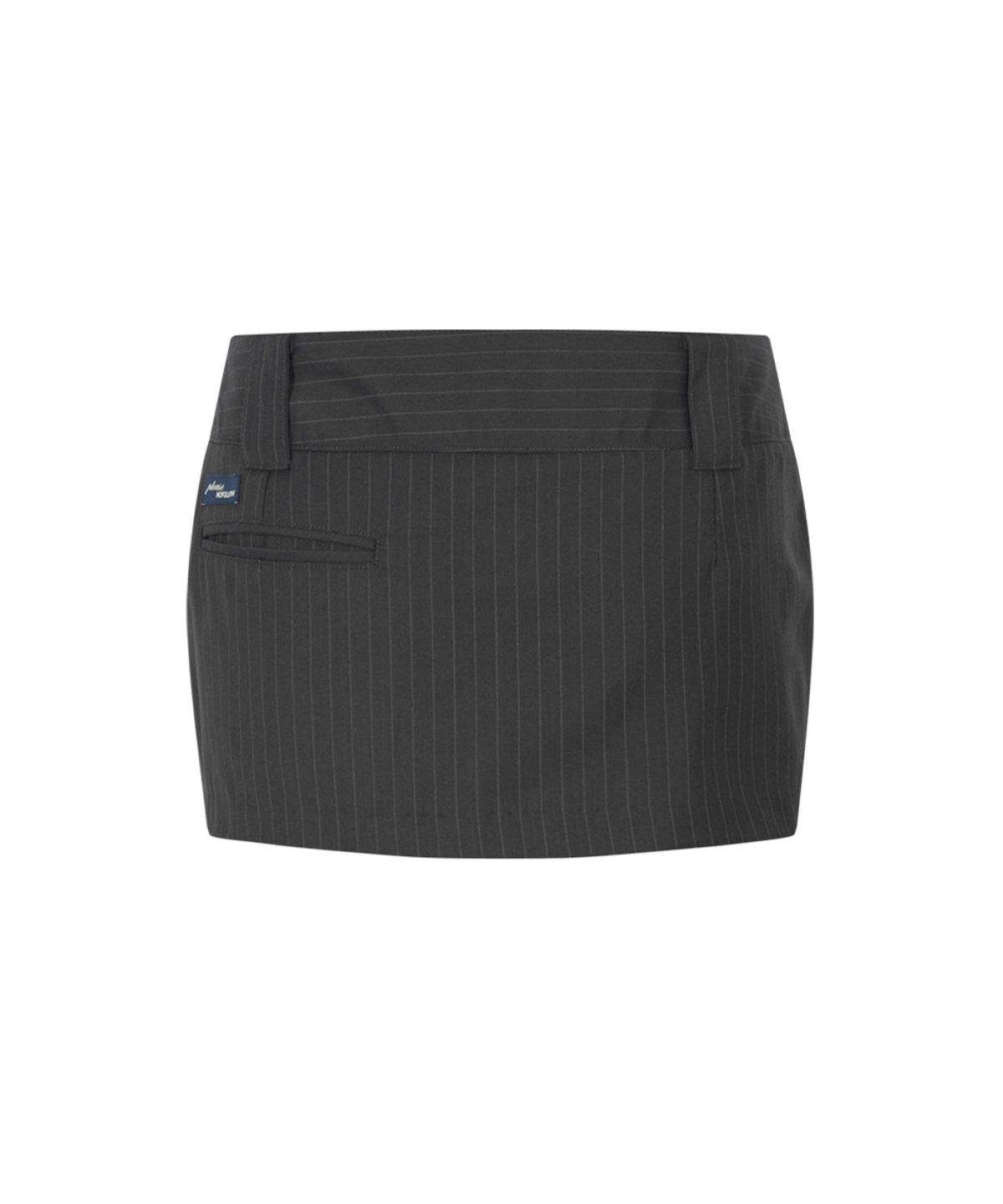 플리즈노팔로우(PLEASENOFOLLOW) Brynn Stripe Button Skirt (Black)