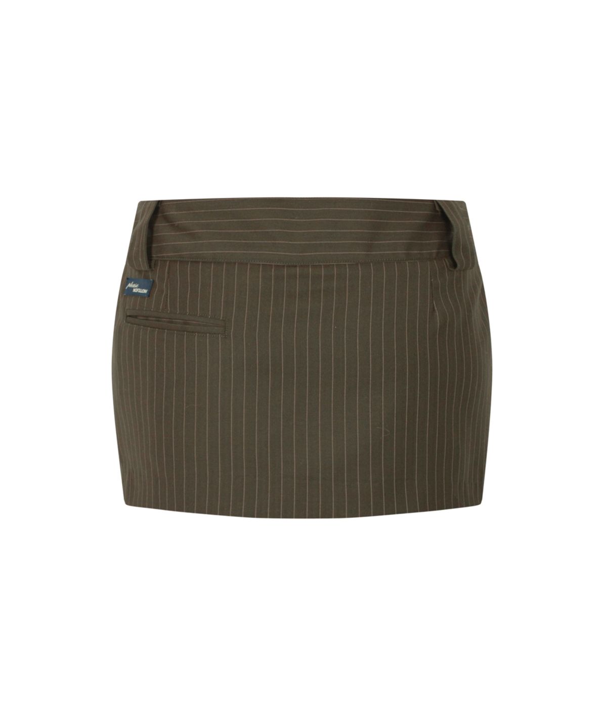 플리즈노팔로우(PLEASENOFOLLOW) Brynn Stripe Button Skirt (Brown)