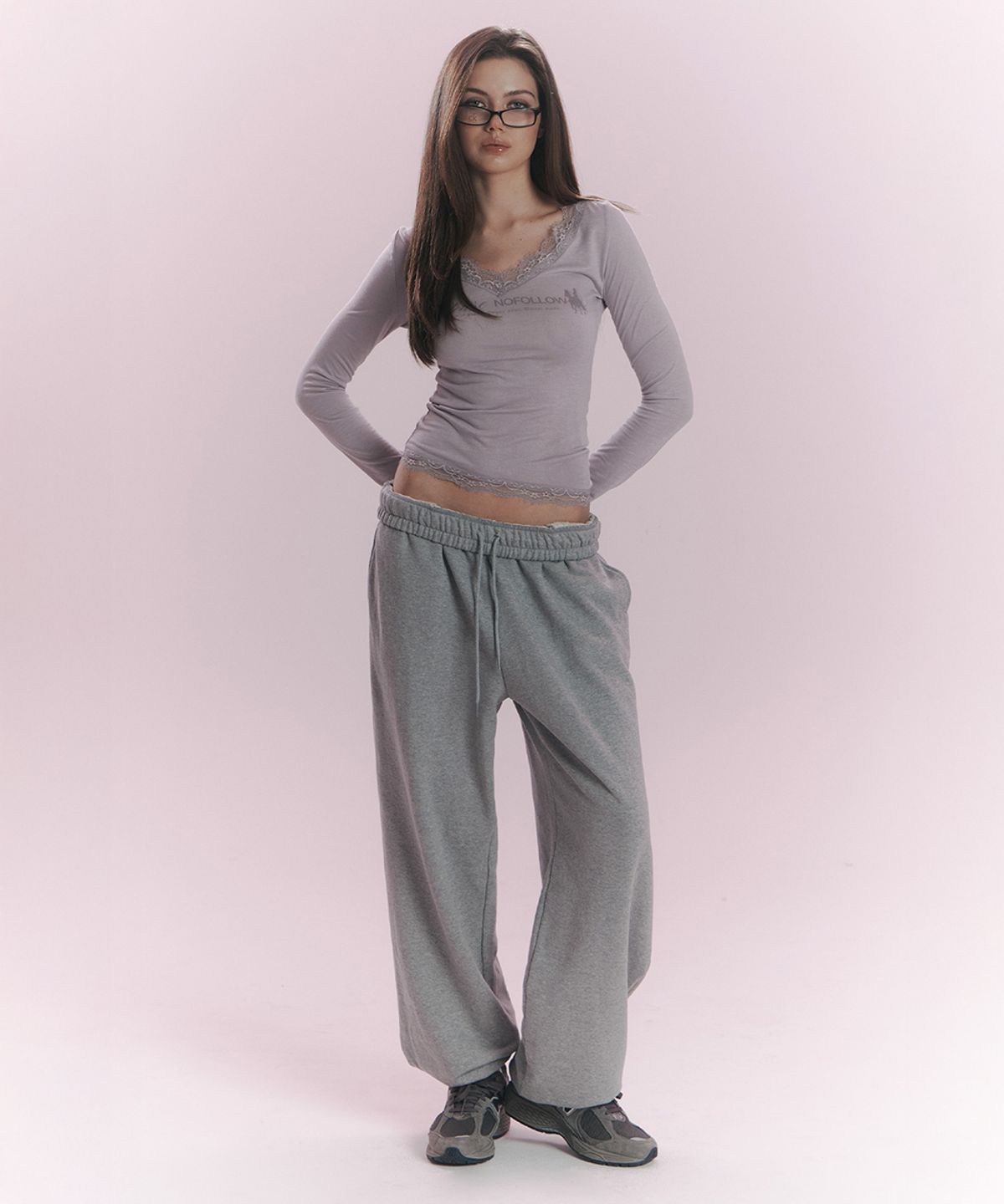 플리즈노팔로우(PLEASENOFOLLOW) New Hailey Jogger (Melange Grey)