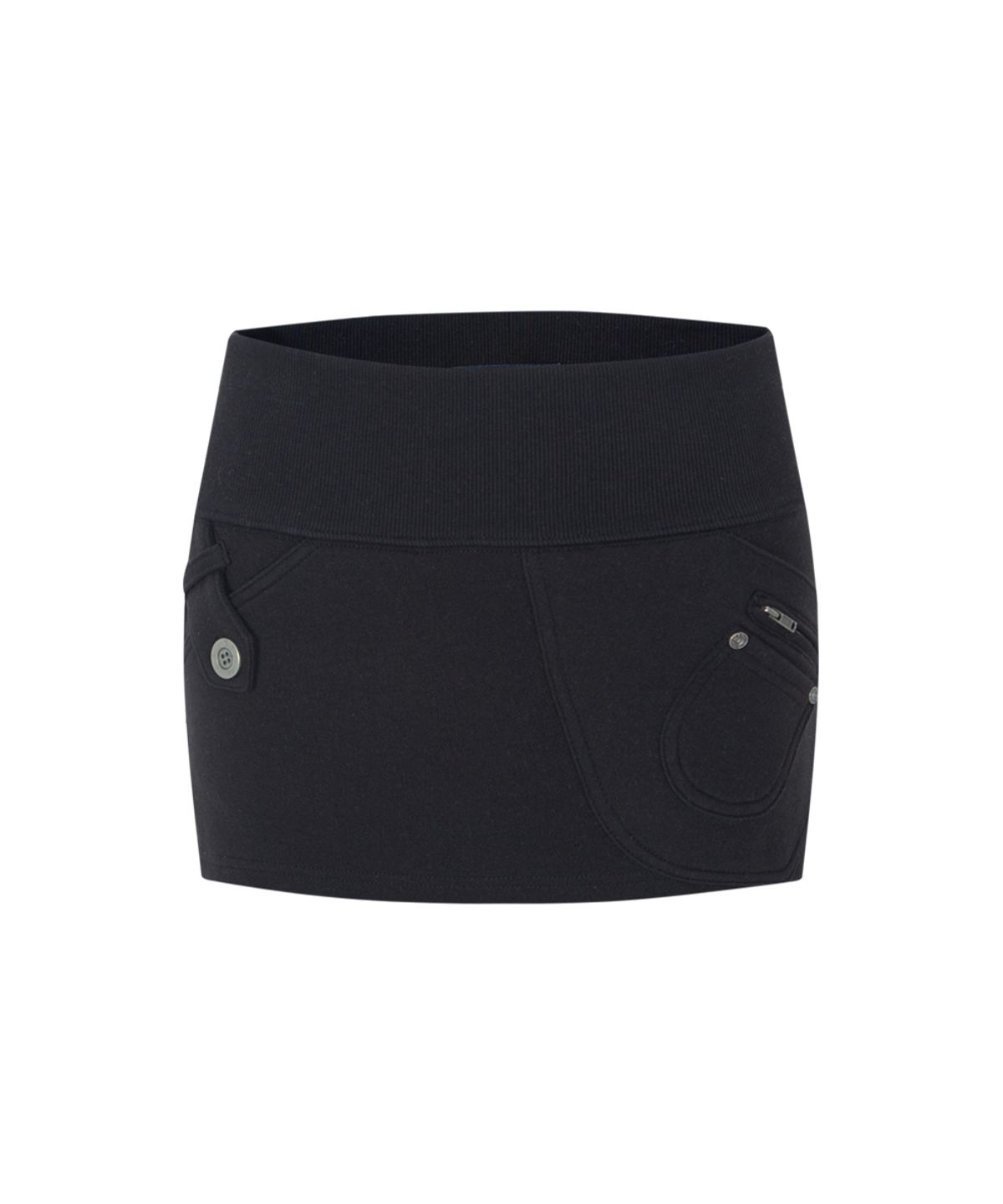 플리즈노팔로우(PLEASENOFOLLOW) Karena Side Pocket Mini Skirt (Black)
