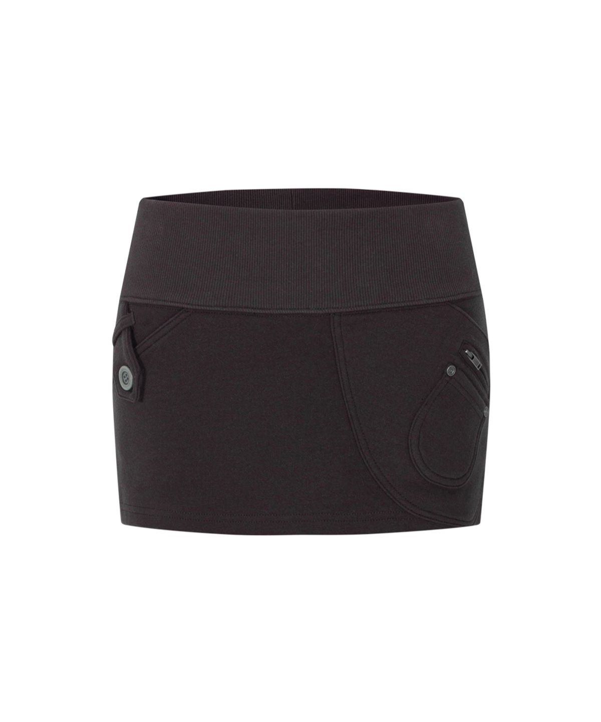 플리즈노팔로우(PLEASENOFOLLOW) Karena Side Pocket Mini Skirt (Brown)