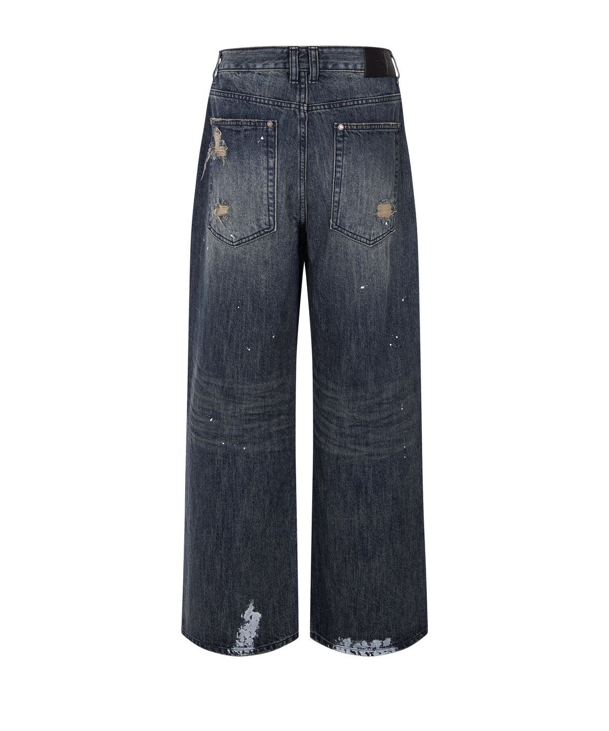 플리즈노팔로우(PLEASENOFOLLOW) Jay Destroyed Wide Denim (Vintage Blue)