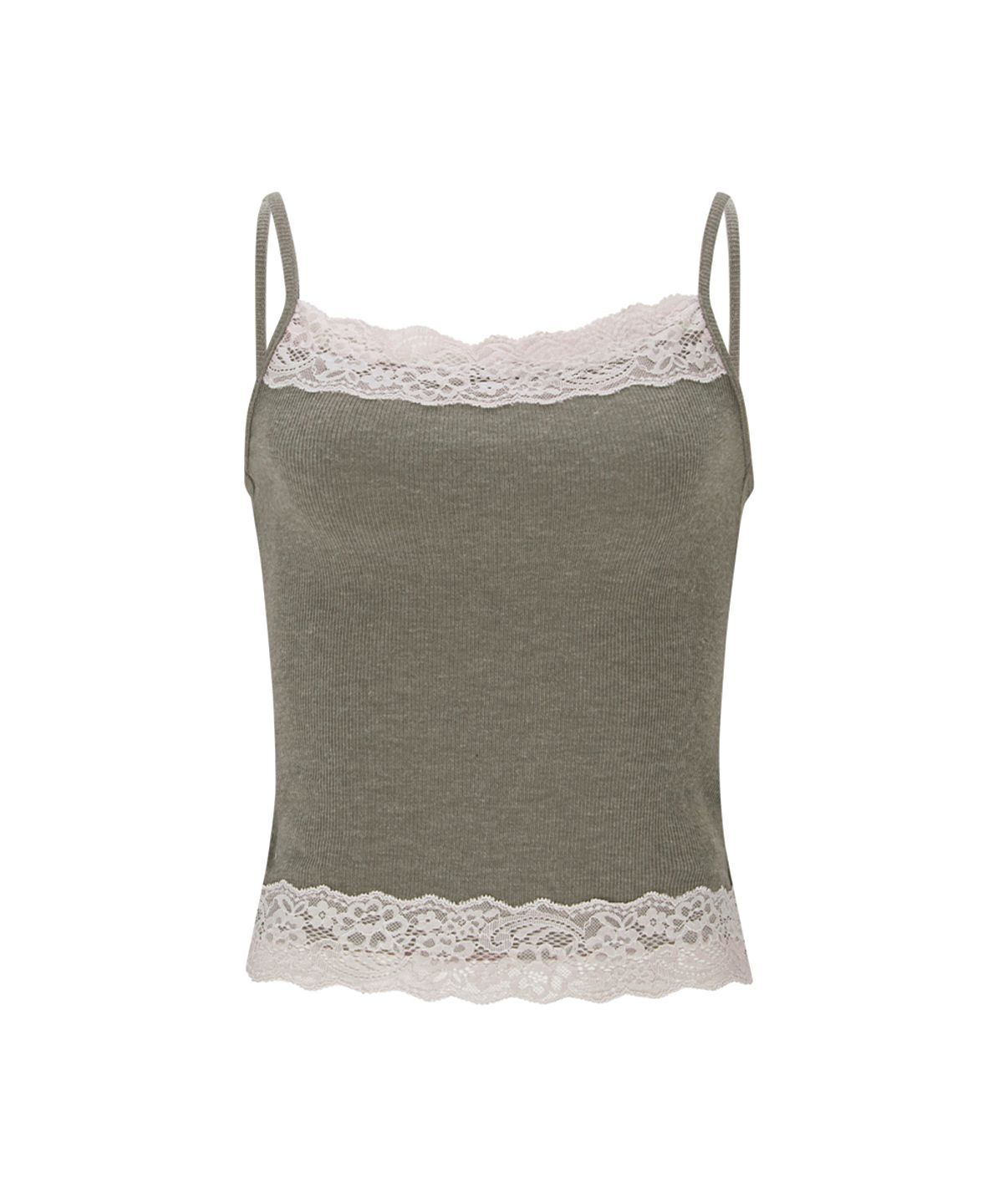 플리즈노팔로우(PLEASENOFOLLOW) Alice Lace Sleeveless Top (Mocha Brown)