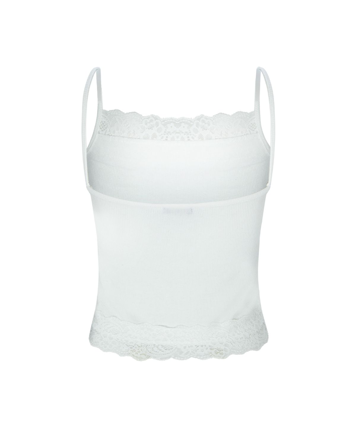 플리즈노팔로우(PLEASENOFOLLOW) Alice Lace Sleeveless Top (White)