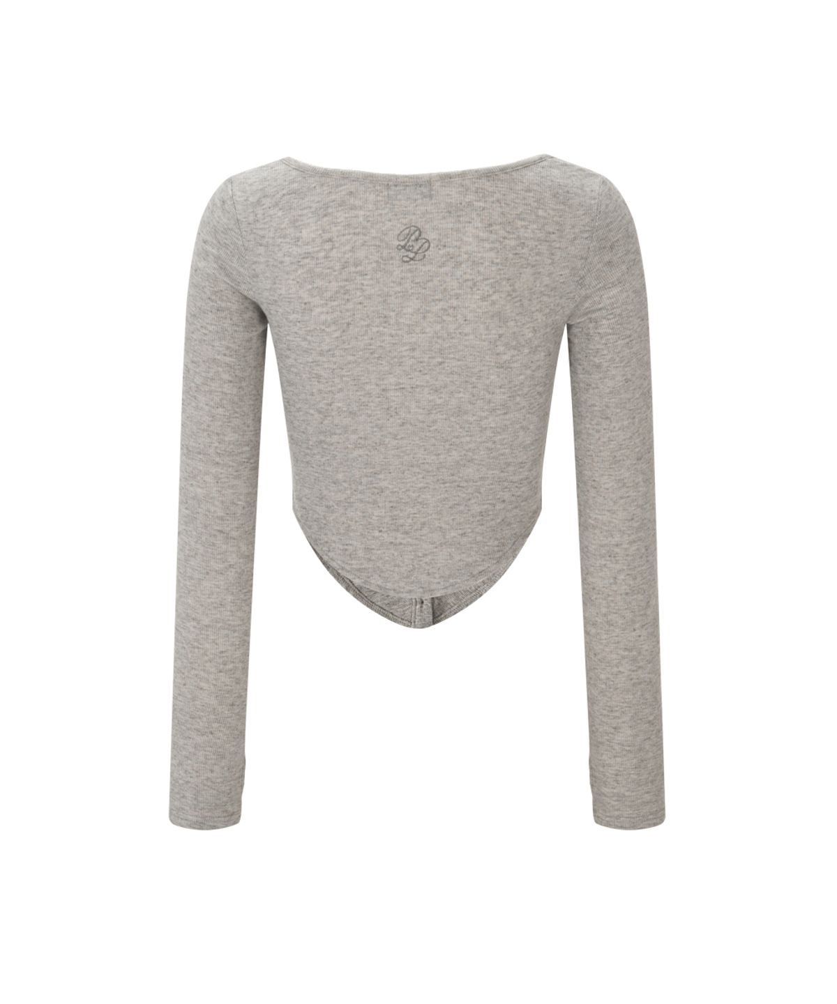 플리즈노팔로우(PLEASENOFOLLOW) Kaya Button Shirring Long Sleeve Top (Mocha Melange)