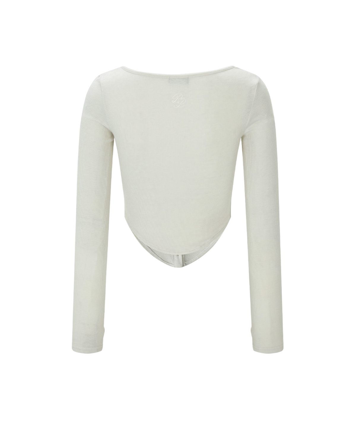 플리즈노팔로우(PLEASENOFOLLOW) Kaya Button Shirring Long Sleeve Top (Ivory)