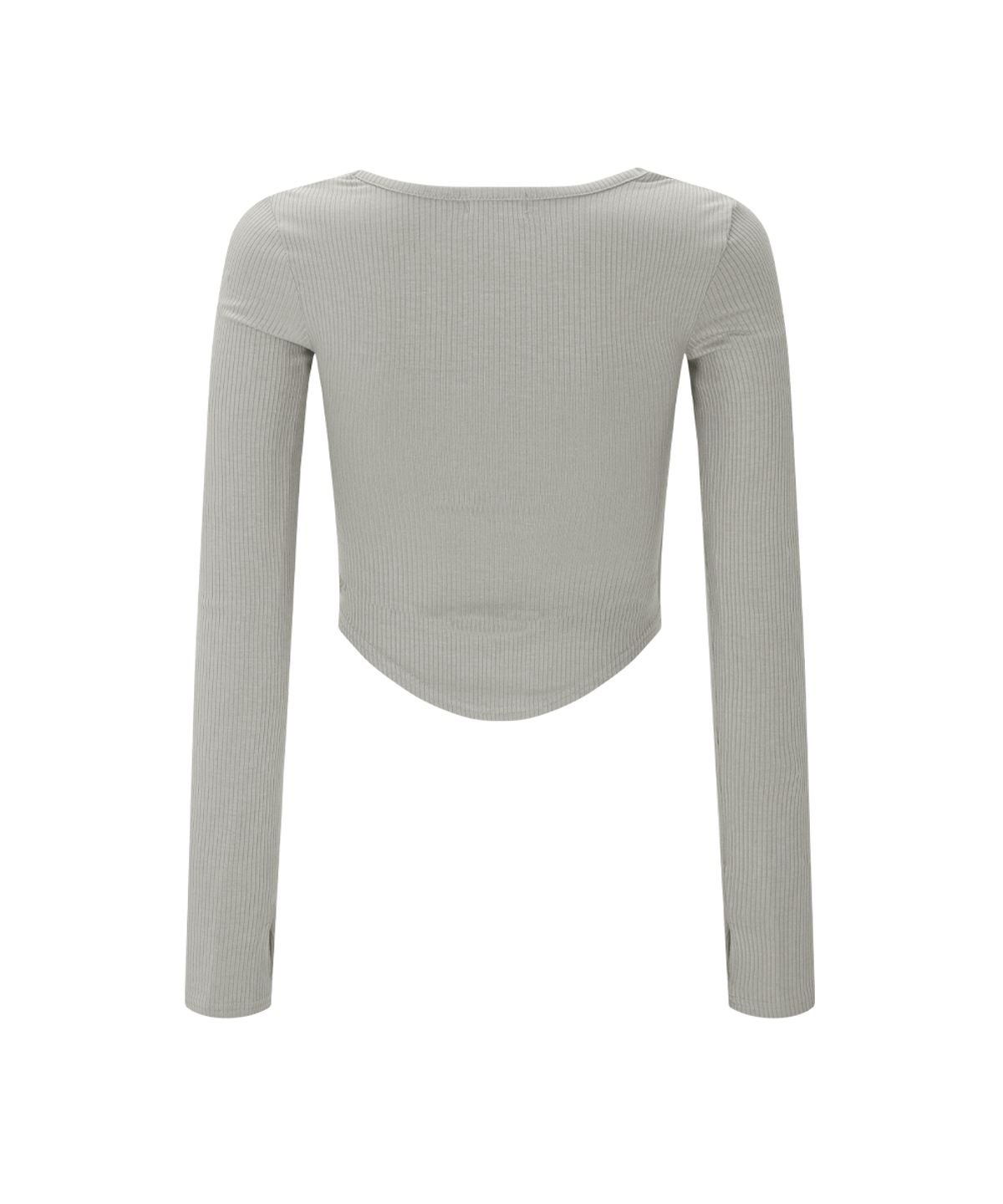 플리즈노팔로우(PLEASENOFOLLOW) 26SS Barbie Squareneck Long Sleeve Top (Mocha Grey)
