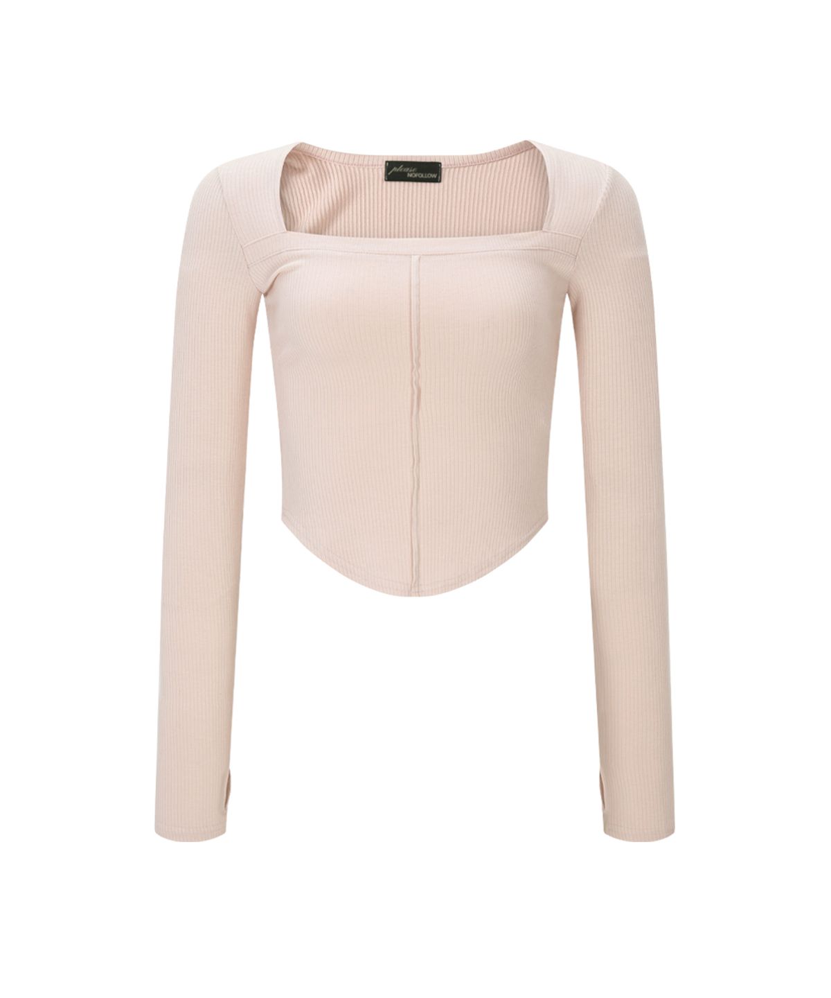 플리즈노팔로우(PLEASENOFOLLOW) 26SS Barbie Squareneck Long Sleeve Top (Baby Pink)