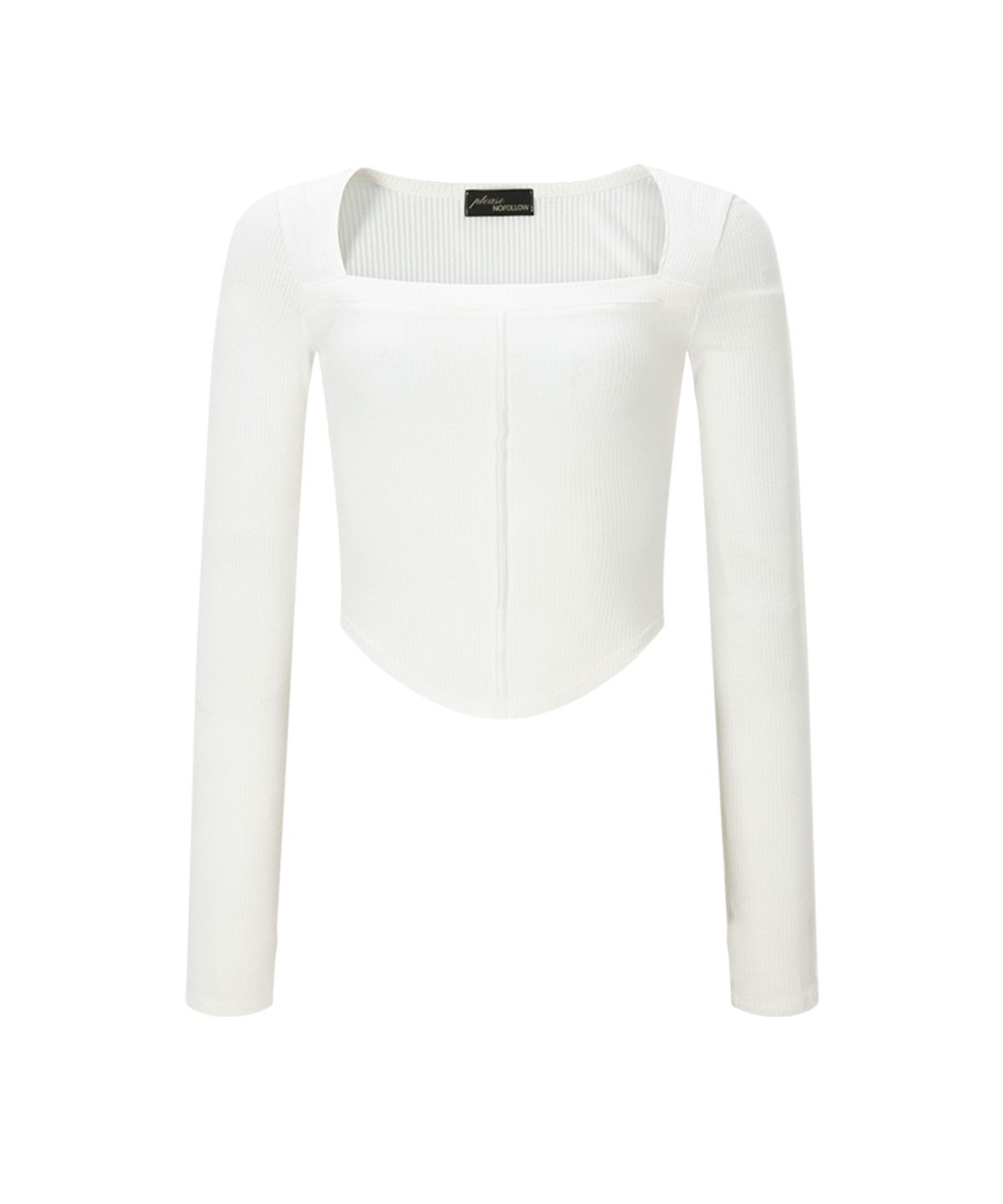 플리즈노팔로우(PLEASENOFOLLOW) 26SS Barbie Squareneck Long Sleeve Top (White)