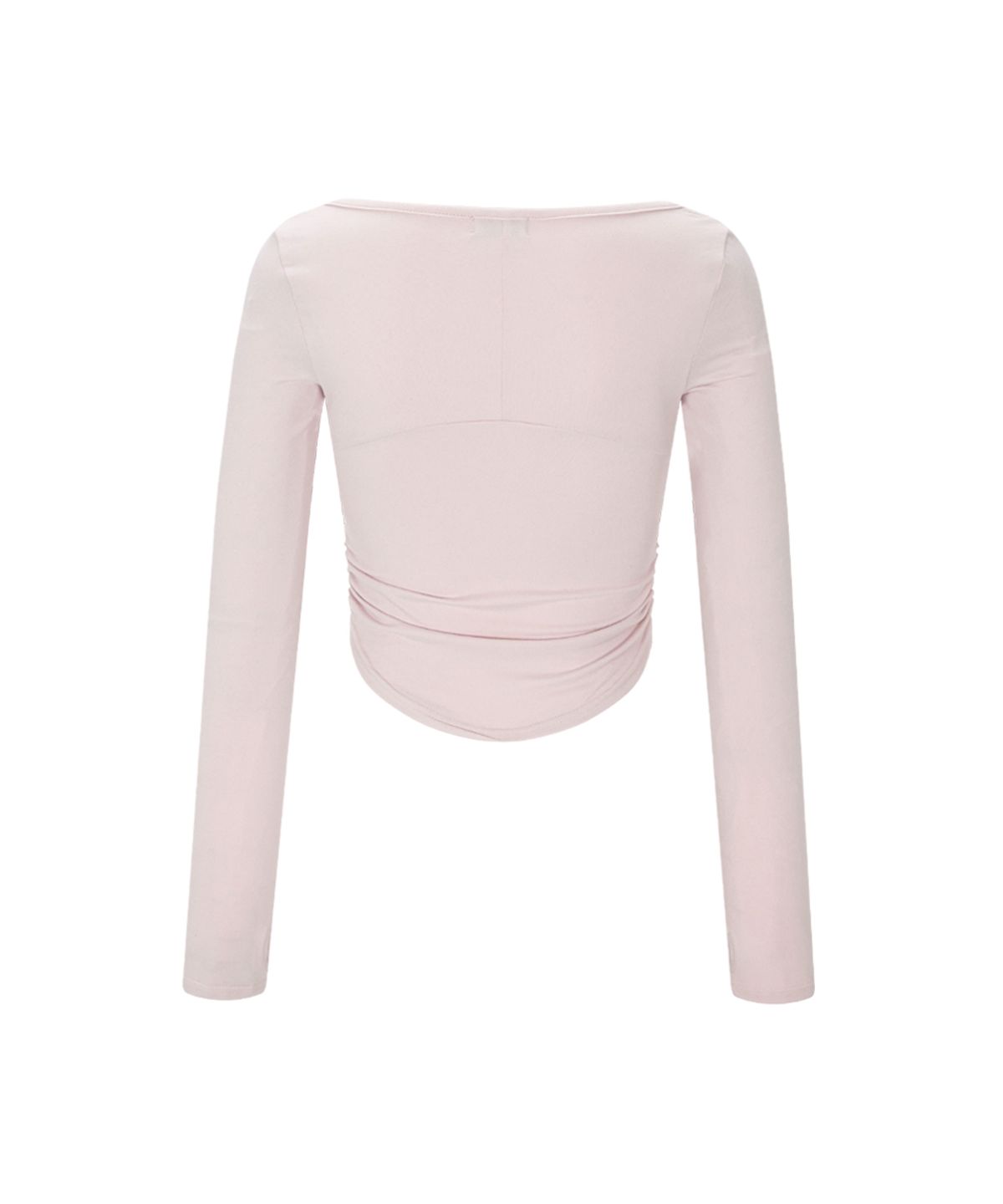플리즈노팔로우(PLEASENOFOLLOW) Amanda Shirring Long Sleeve Top (Baby Pink)