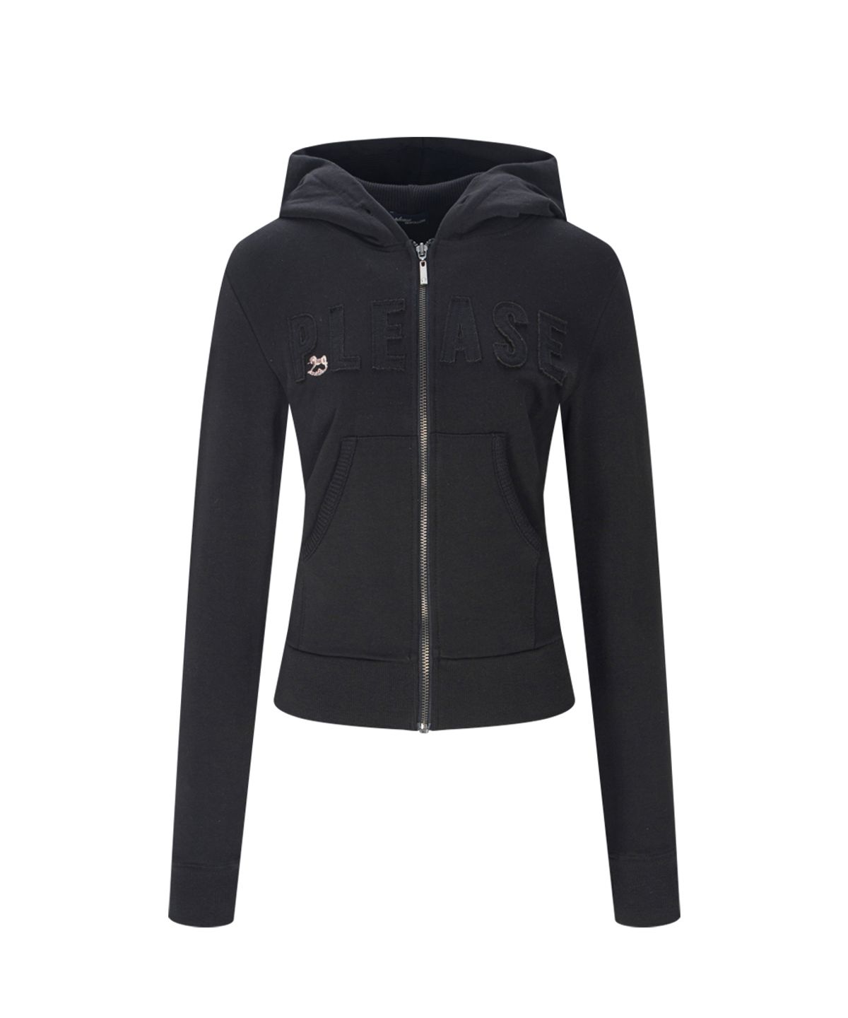 플리즈노팔로우(PLEASENOFOLLOW) Dorothy Logo Patch Hoodie (Black)