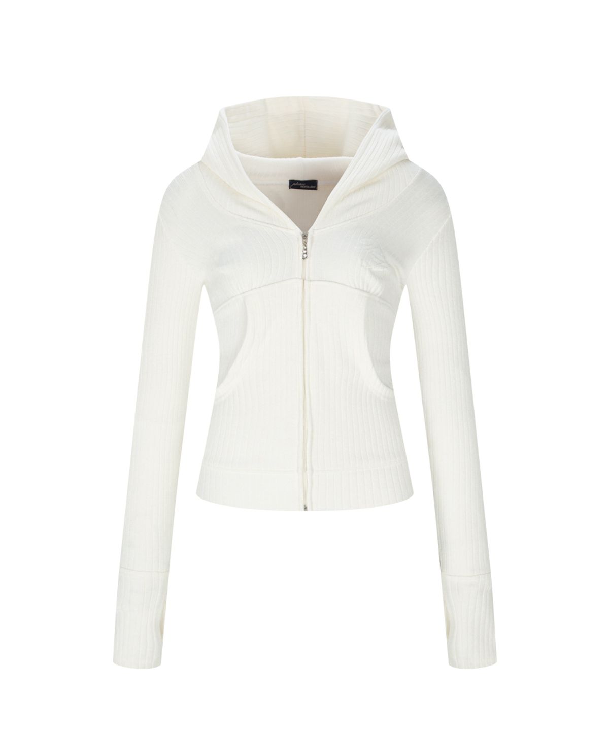 플리즈노팔로우(PLEASENOFOLLOW) Devon Ribbed Hoodie (Ivory)