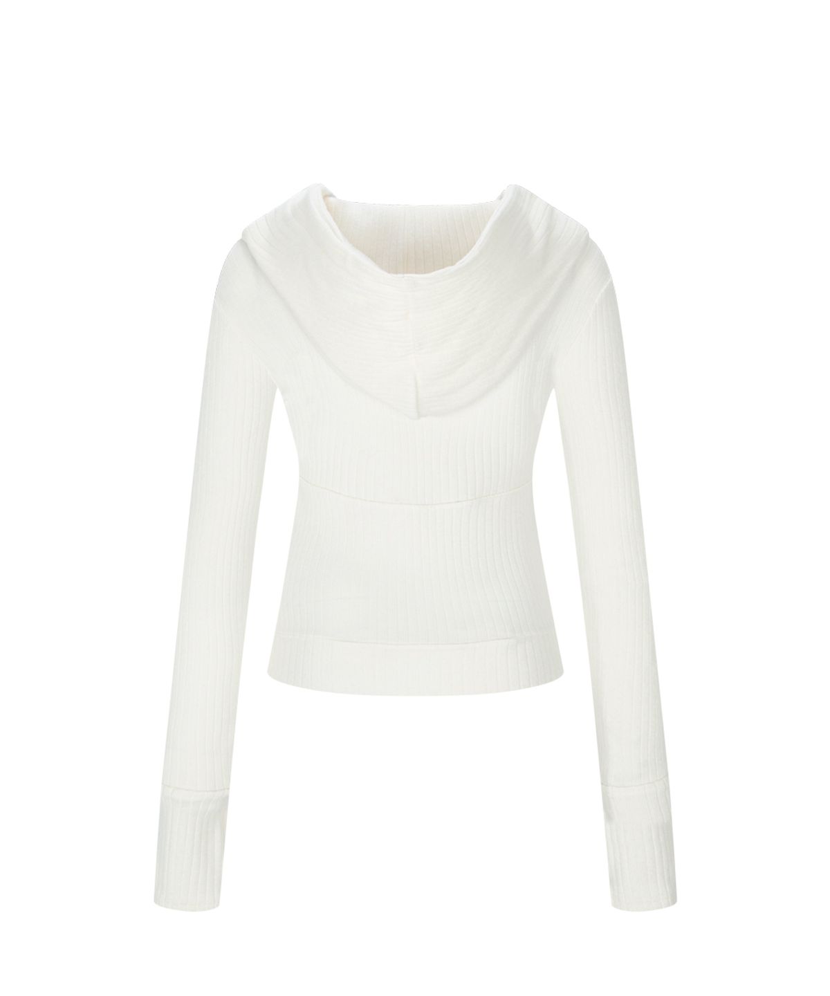 플리즈노팔로우(PLEASENOFOLLOW) Devon Ribbed Hoodie (Ivory)