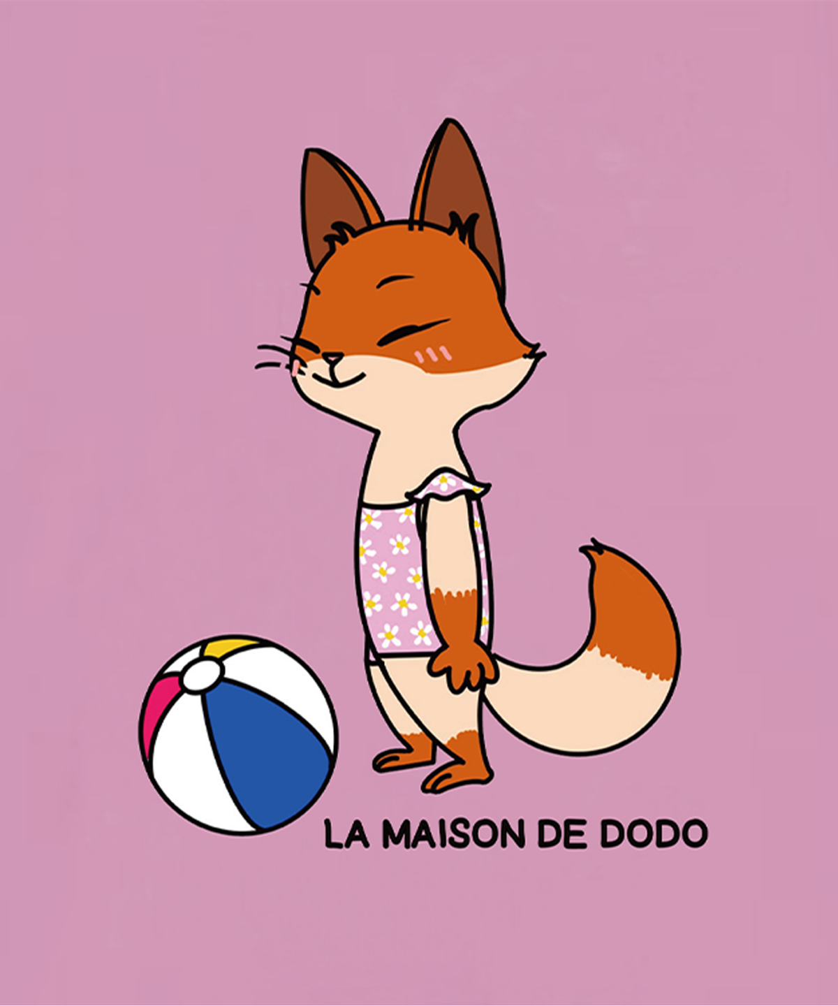 라메종드도도(LA MAISON DE DODO) Simply DODO T Shirt with a Fox (Lavender)_키즈기본티 키즈프린트 등원복 키즈긴팔티 아동긴팔티 간절기 키즈선물 아동선물 여아선물 남아선물