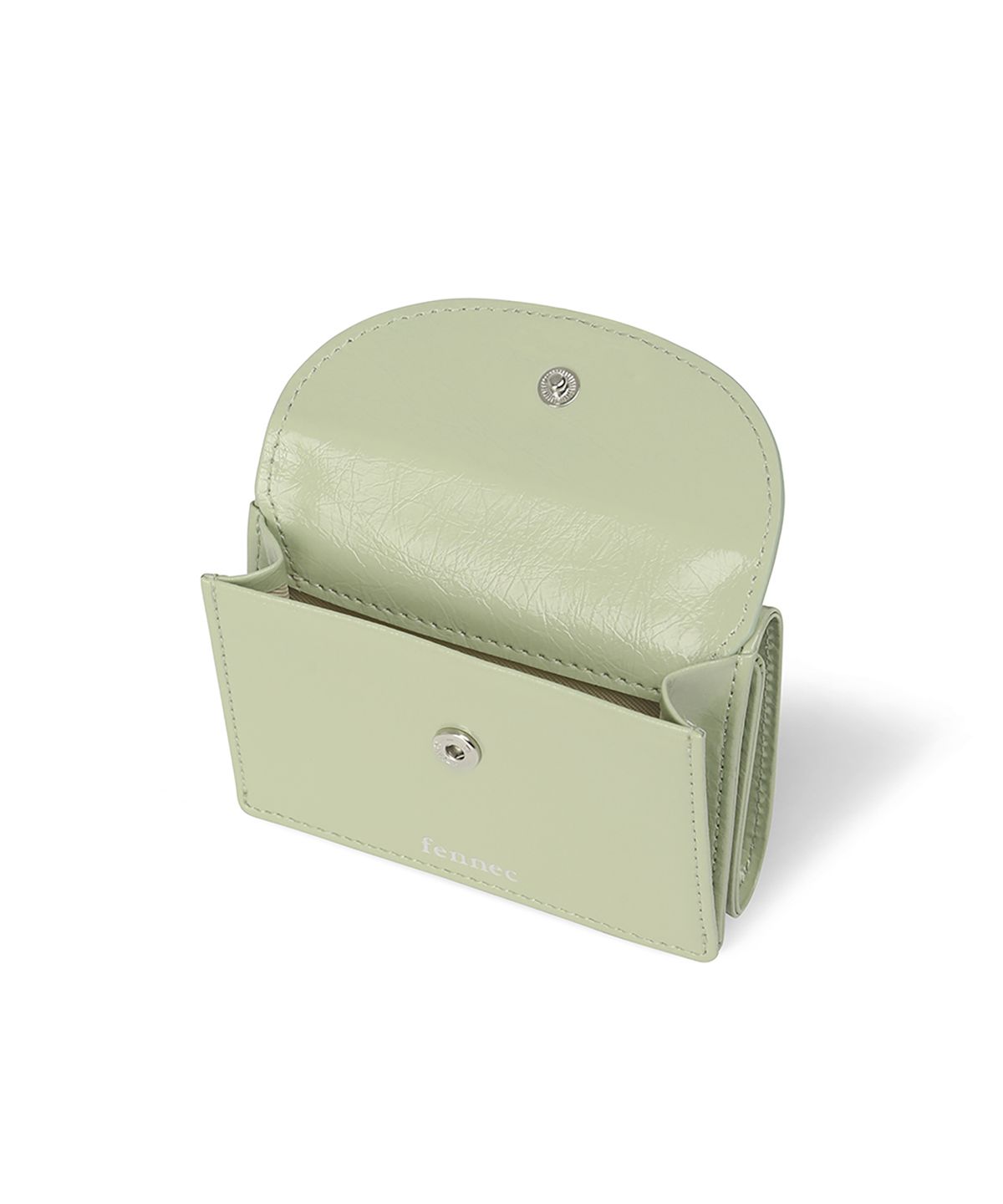 페넥(FENNEC) CRINKLE HALFMOON MINI WALLET - PISTACHIO