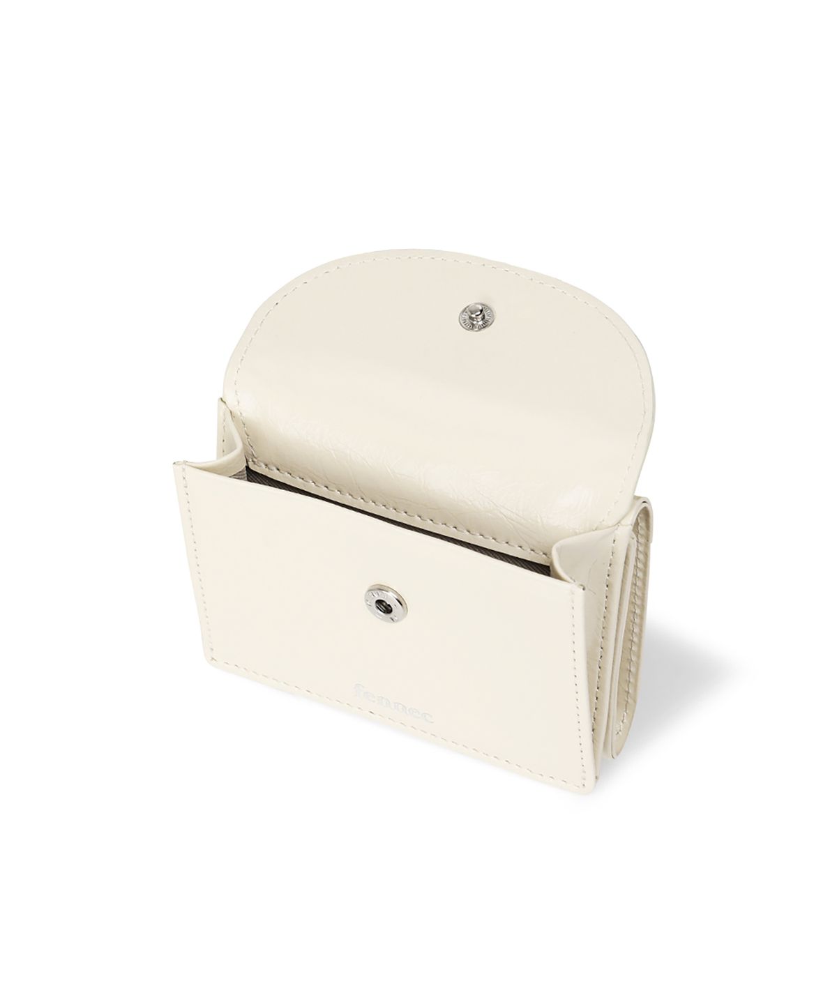 페넥(FENNEC) CRINKLE HALFMOON MINI WALLET - VANILLA