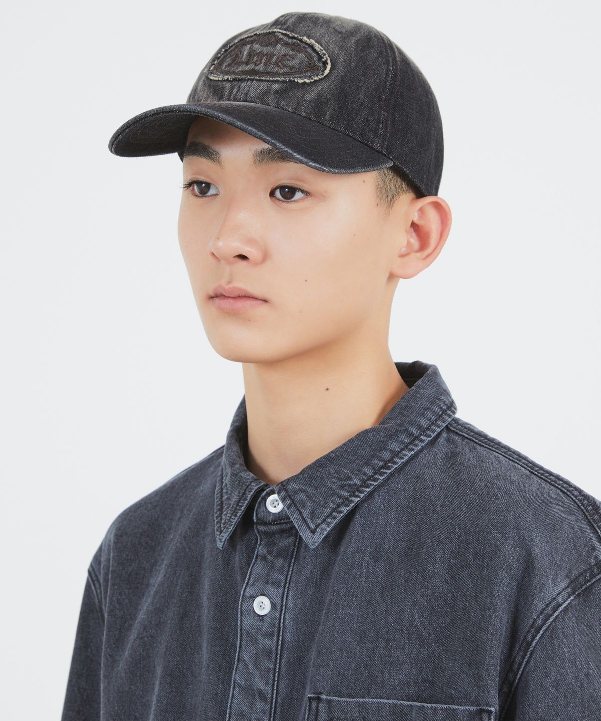 엘엠씨(LMC) WASHED DENIM GOTHIC OVAL 6PANEL CAP blue