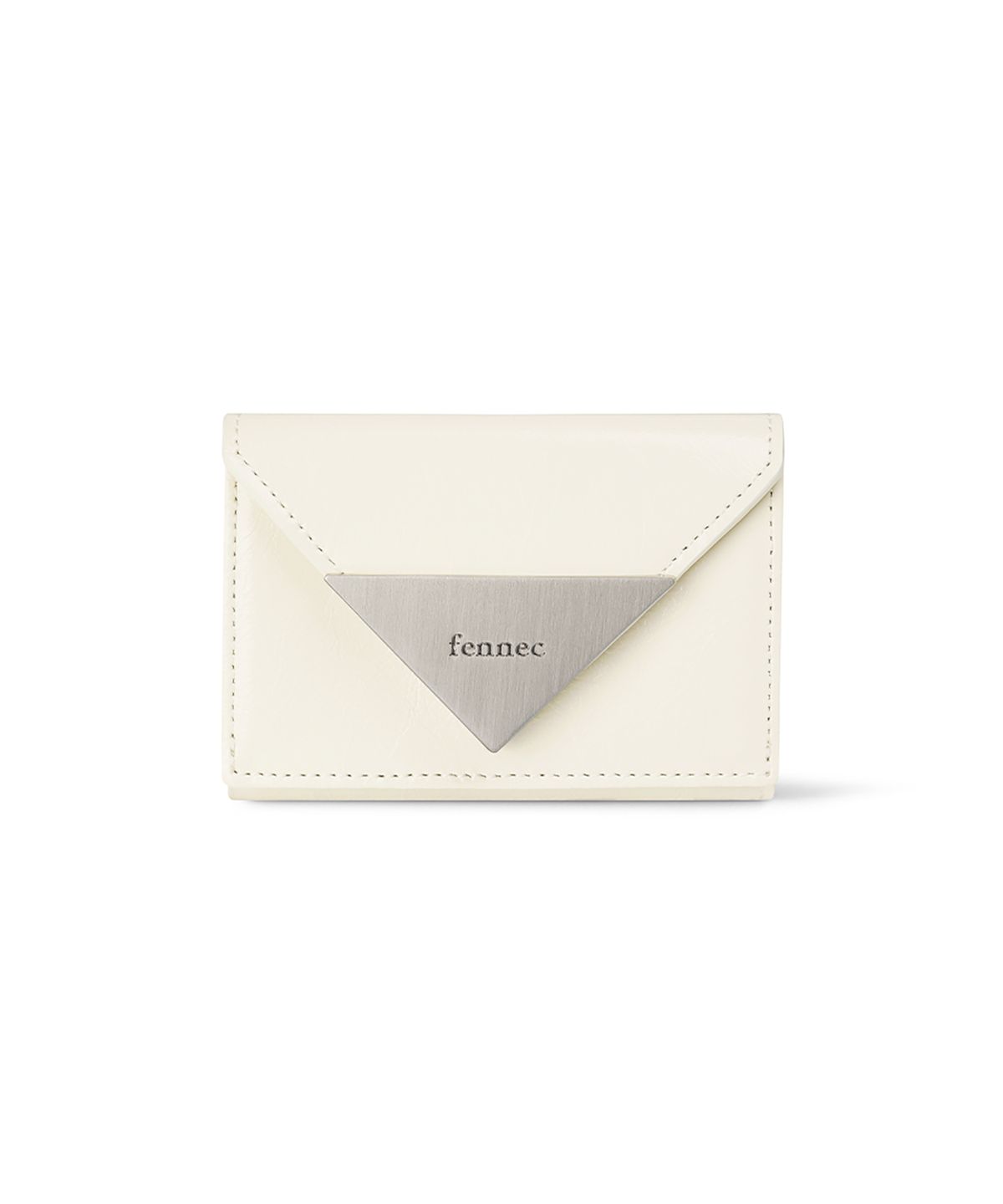 페넥(FENNEC) CRINKLE TRIANGLE TRIPLE WALLET - VANILLA