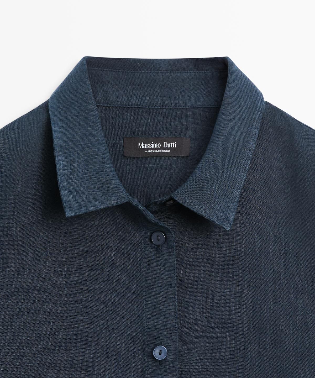 마시모두띠(MASSIMO DUTTI) 100% 린넨 루즈핏 셔츠