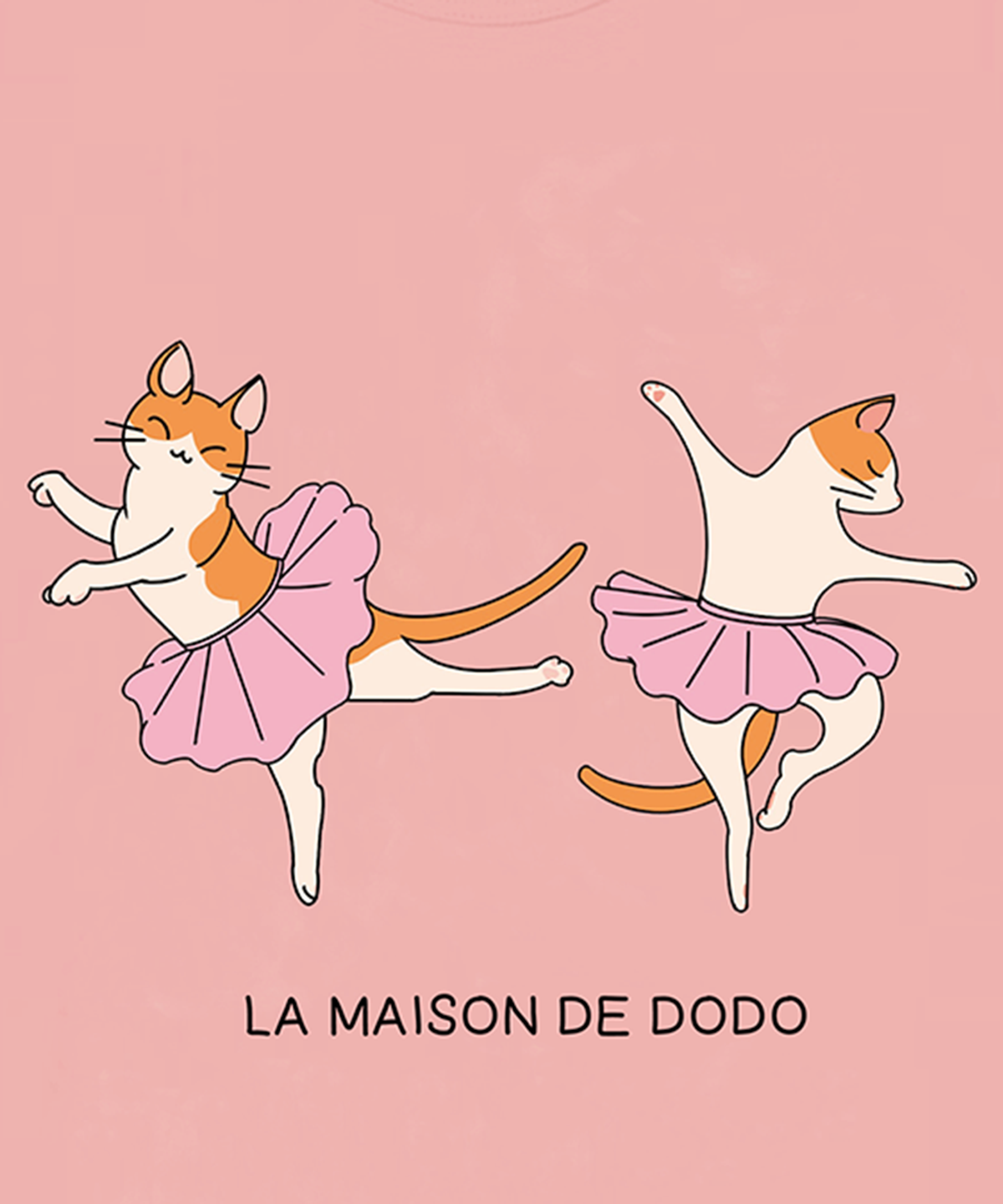 라메종드도도(LA MAISON DE DODO) Simply DODO T Shirt with Ballet Cats (Pink)_키즈기본티 키즈프린트 등원복 키즈긴팔티 아동긴팔티 간절기 키즈선물 아동선물 여아선물 남아선물
