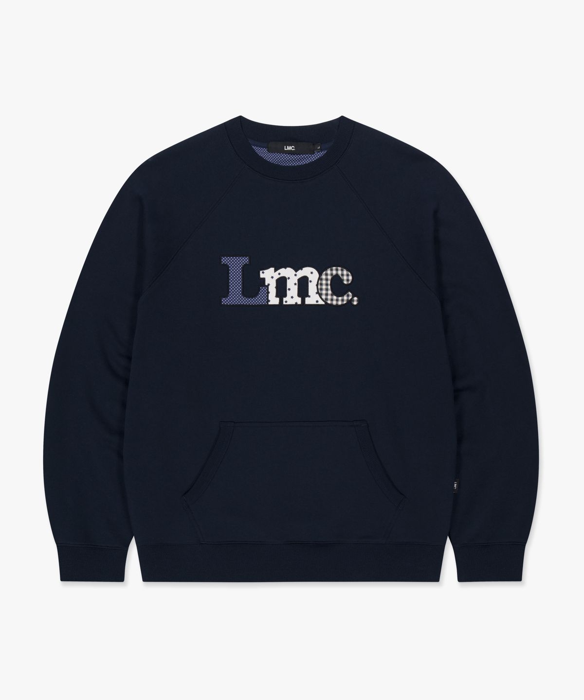 엘엠씨(LMC) PATCHWORK RAGLAN SWEATSHIRT navy