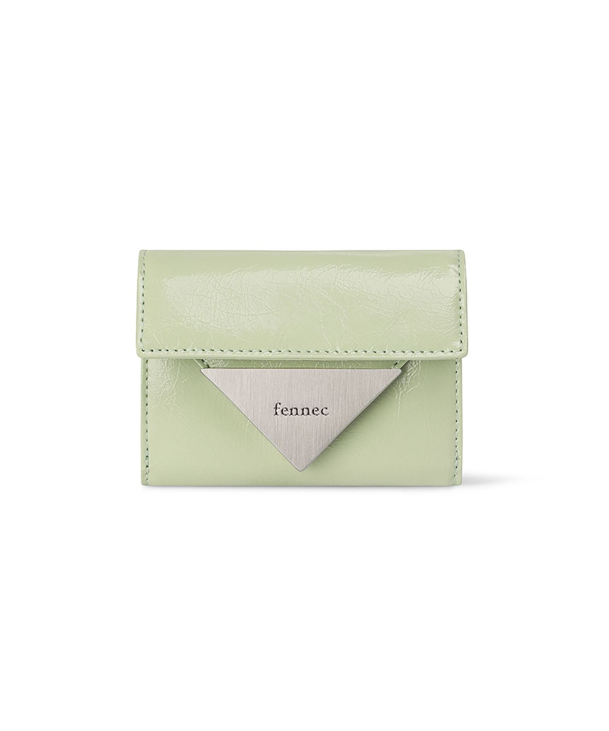 페넥(FENNEC) CRINKLE TRIANGLE DOCO WALLET - PISTACHIO