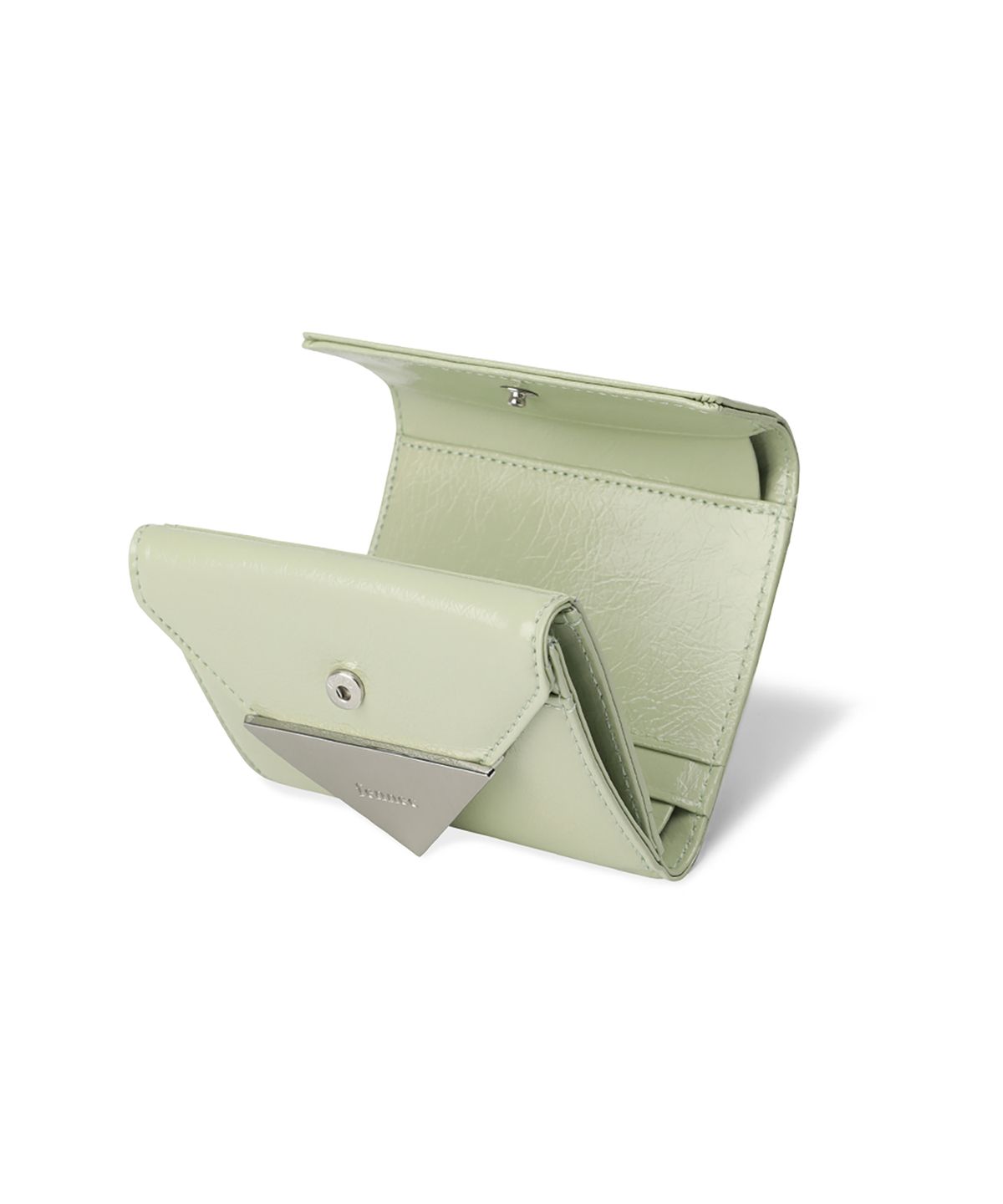 페넥(FENNEC) CRINKLE TRIANGLE DOCO WALLET - PISTACHIO