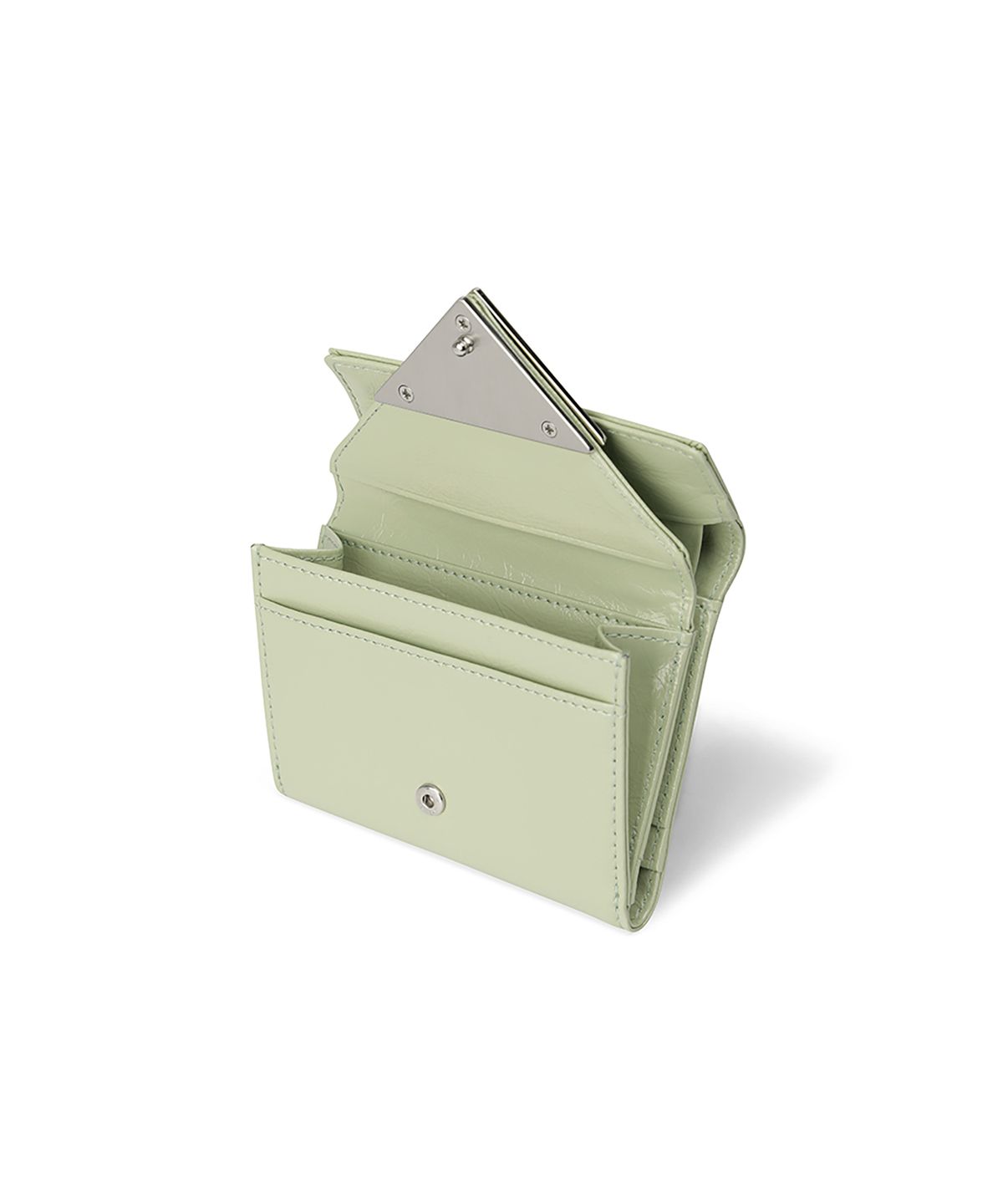 페넥(FENNEC) CRINKLE TRIANGLE DOCO WALLET - PISTACHIO