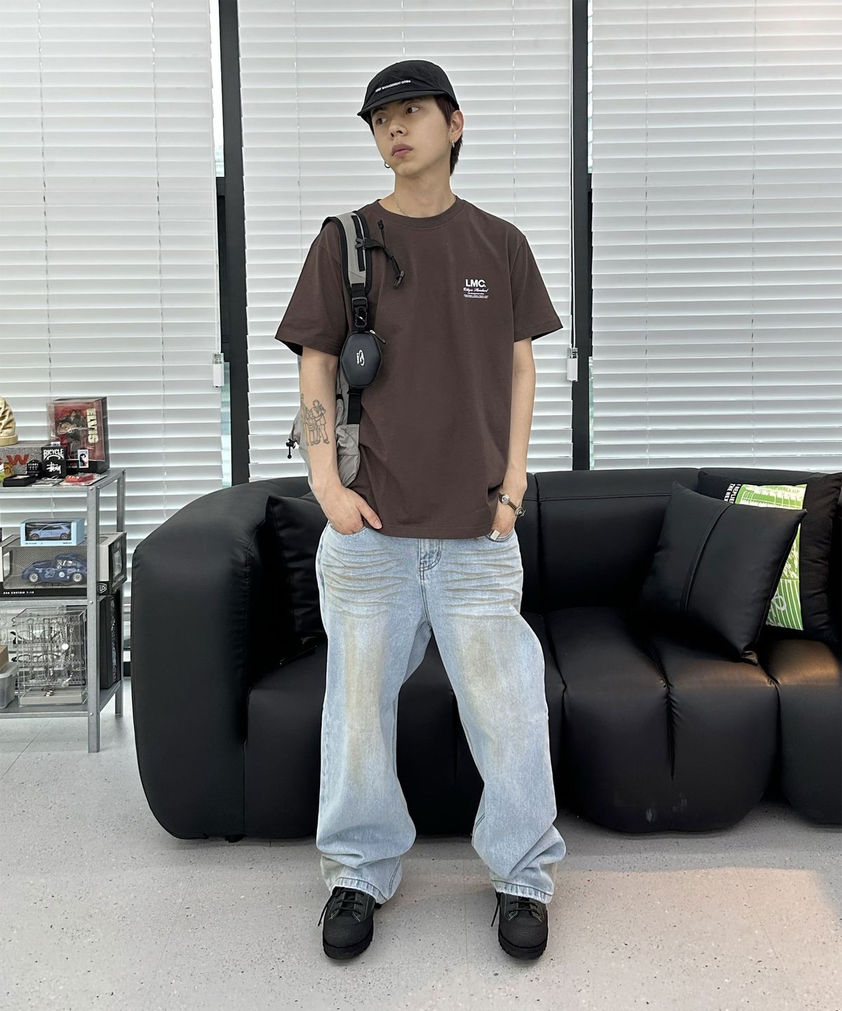 엘엠씨(LMC) DIRTY WASHED DENIM PANTS light blue