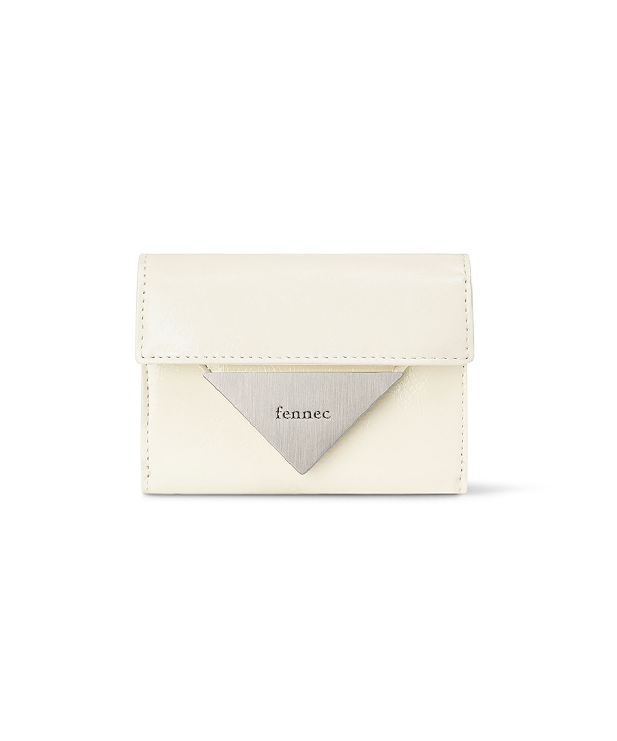 페넥(FENNEC) CRINKLE TRIANGLE DOCO WALLET - VANILLA