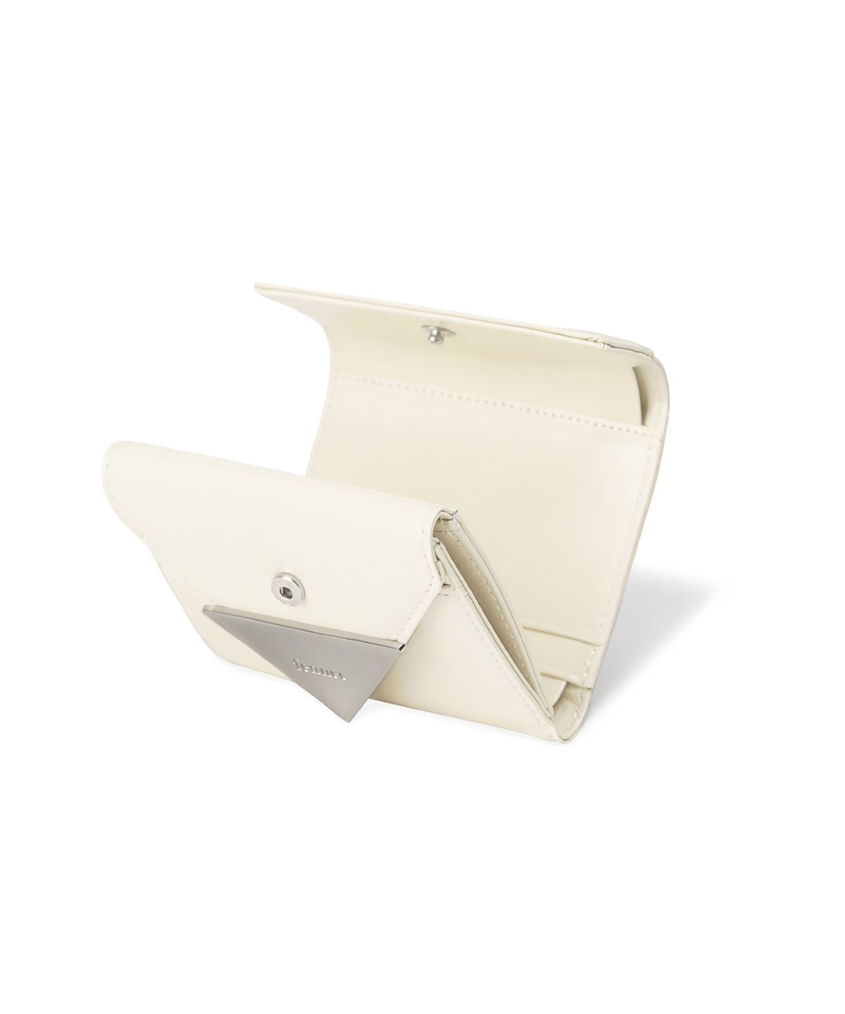 페넥(FENNEC) CRINKLE TRIANGLE DOCO WALLET - VANILLA