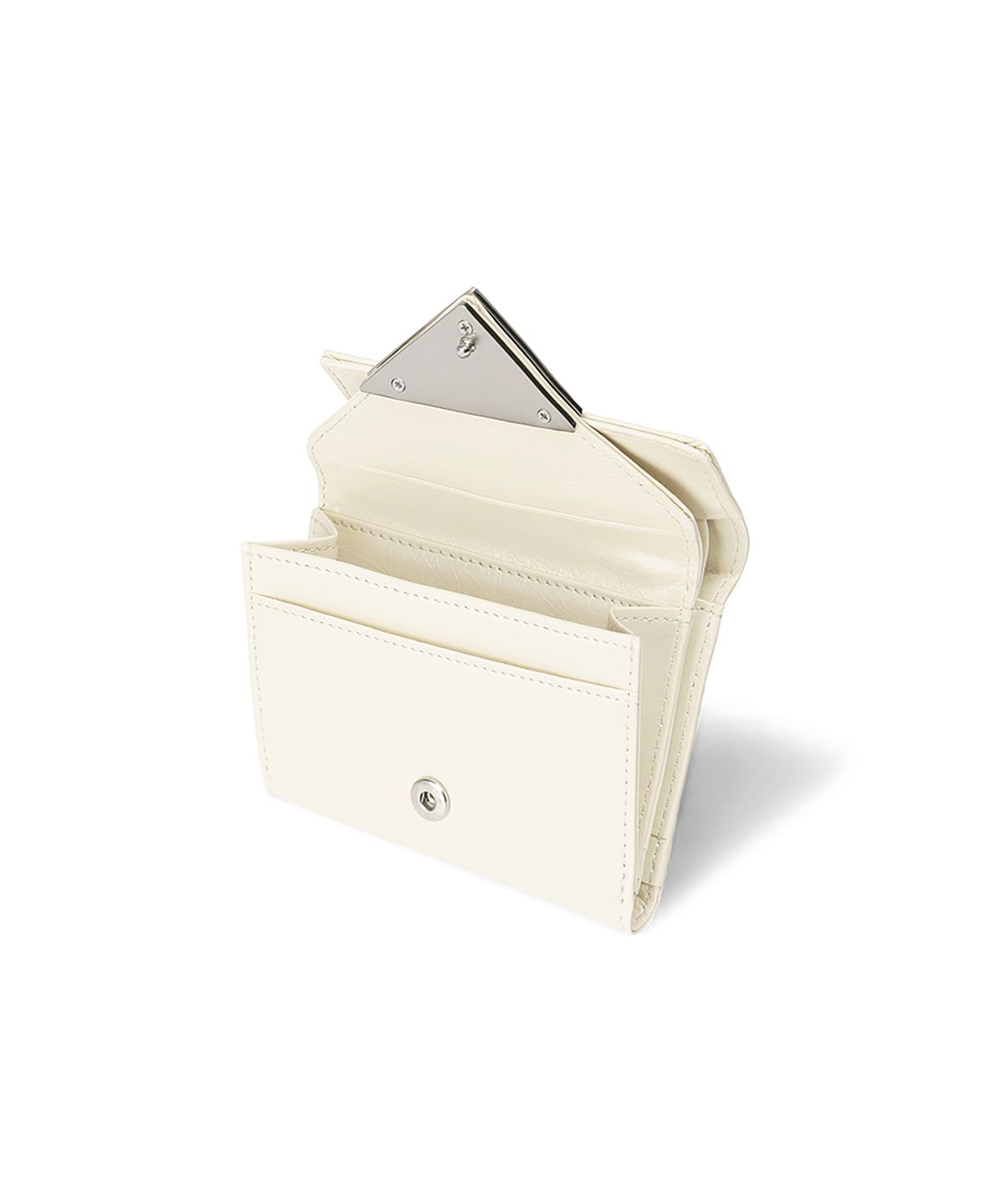 페넥(FENNEC) CRINKLE TRIANGLE DOCO WALLET - VANILLA