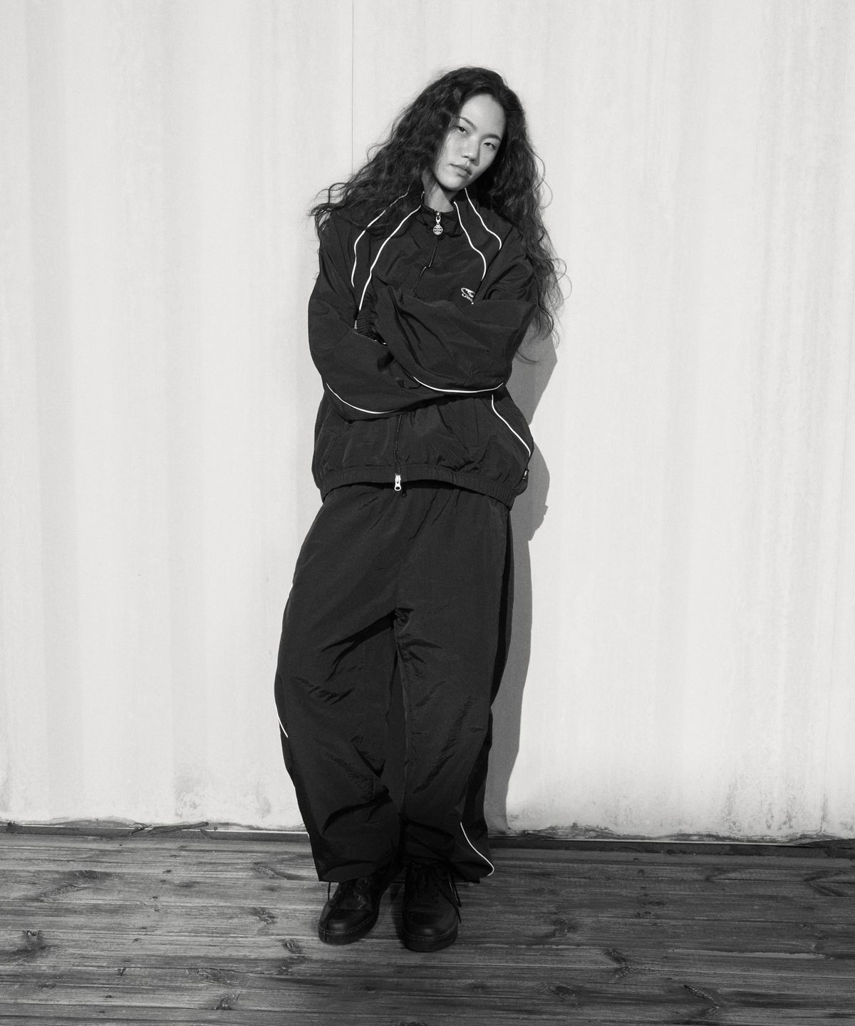 엘엠씨(LMC) PIPING TRACK PANTS black